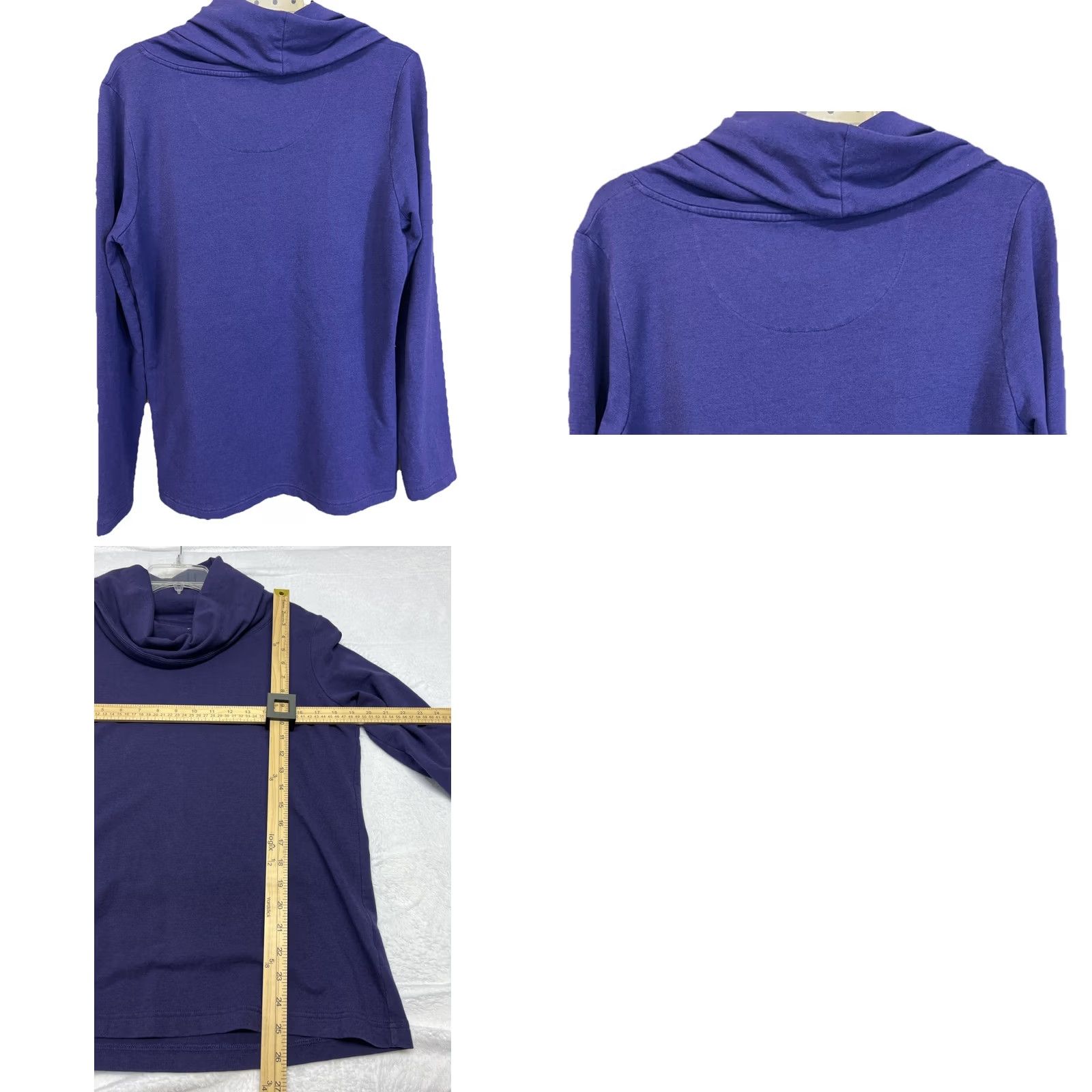 Lands' End Lands' End Cowl Neck Purple Pullover Sweater Women's M Casual Knit Tunic Style Pullover Bohemian Size M / US 6-8 / IT 42-44 - 8 Thumbnail