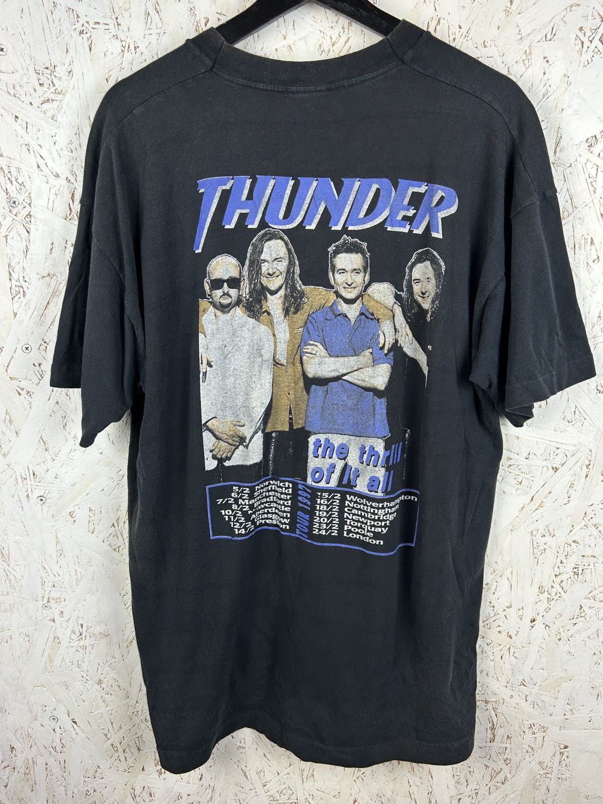 Band Tees 90s Vintage Thunder The Thrill Of It All 1997 Tour T-Shirt Size US XL / EU 56 / 4 - 5 Thumbnail