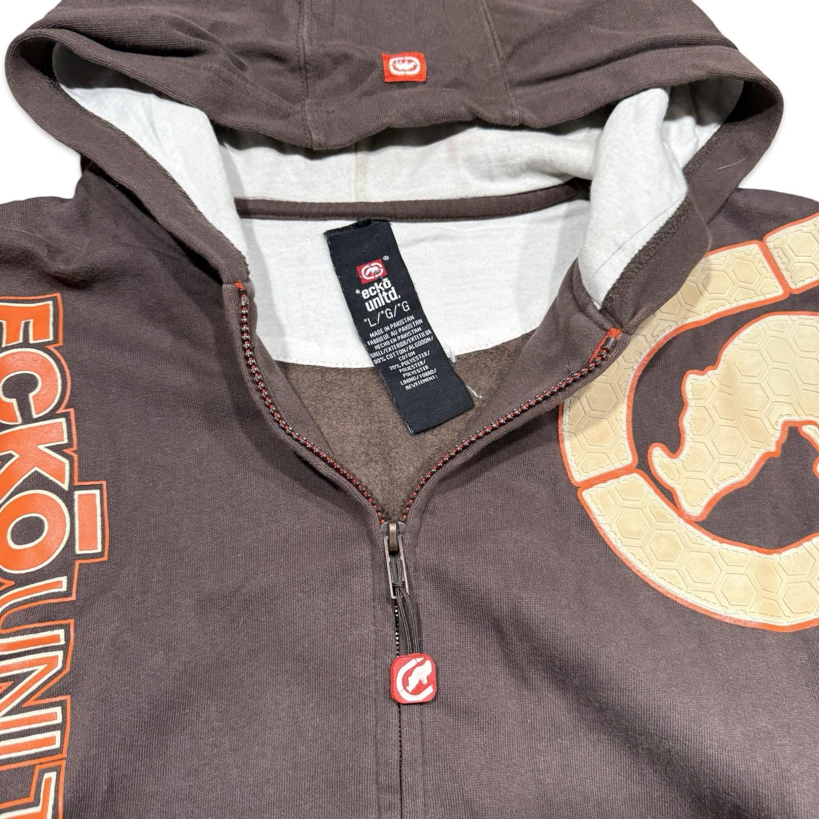 Ecko Unltd. Ecko Unltd. Rhino Logo Brown Y2K Hoodie Size US L / EU 52-54 / 3 - 4 Thumbnail