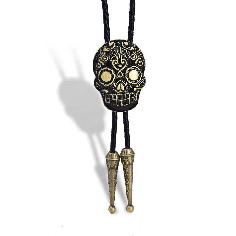 Cowboy Equipment × Vintage Skull Head Leather Rope Bolo Tie Size ONE SIZE - 1 Thumbnail