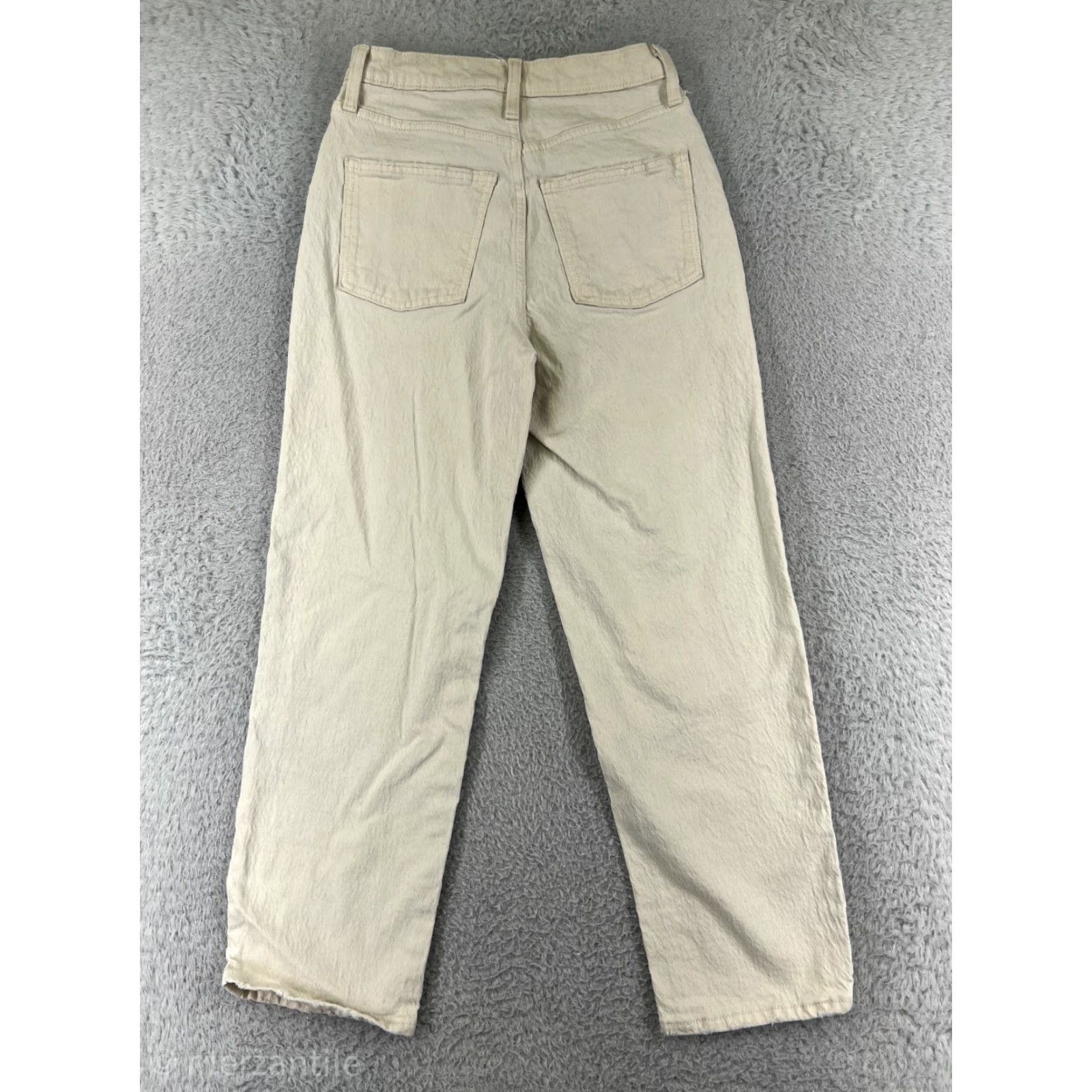 Vintage Universal Thread Jeans Women 0 Ivory Denim Stretch Wide-Leg Casual Pants Womens 90s Style Size 25" / US 0 / IT 36 - 2 Thumbnail