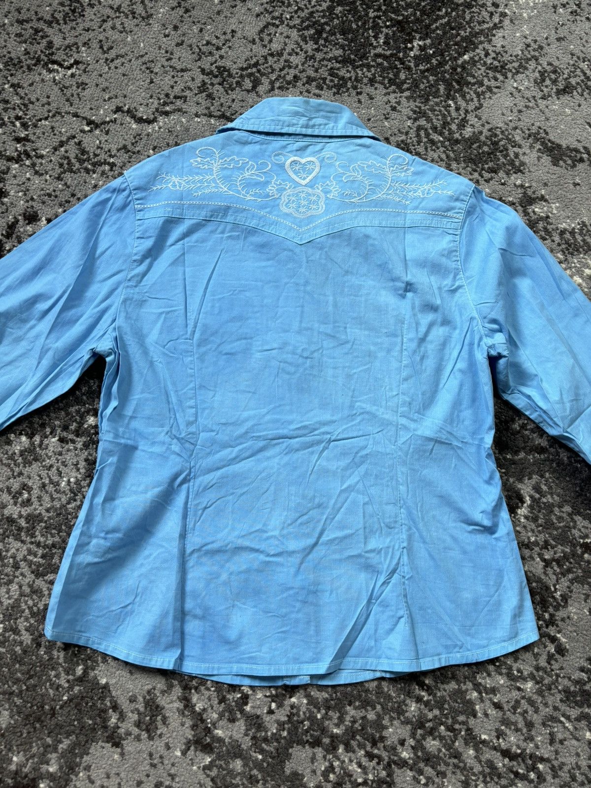 Vintage Vintage 90s Zuqora embroidered flowers cowboy blouse Size XS / US 0-2 / IT 36-38 - 9 Thumbnail