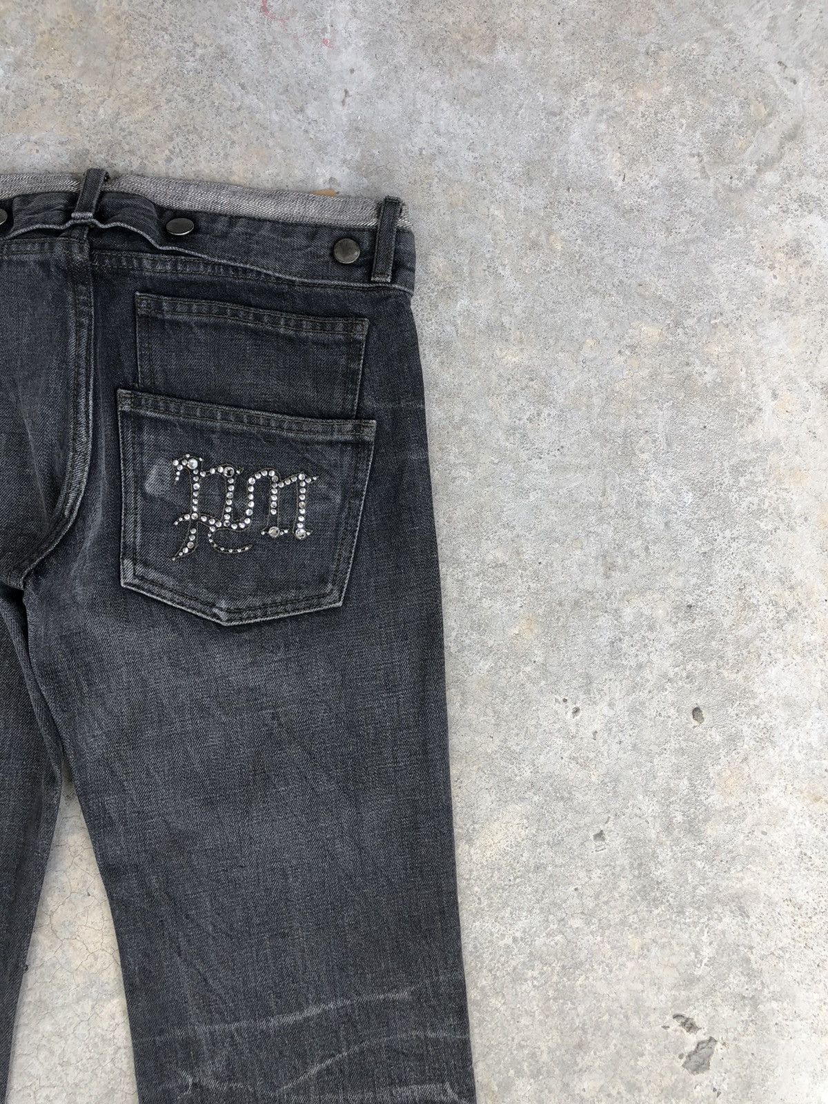 If Six Was Nine Japanese Platium Moussy Flared Jeans Distressee Jeans Size US 31 - 10 Thumbnail