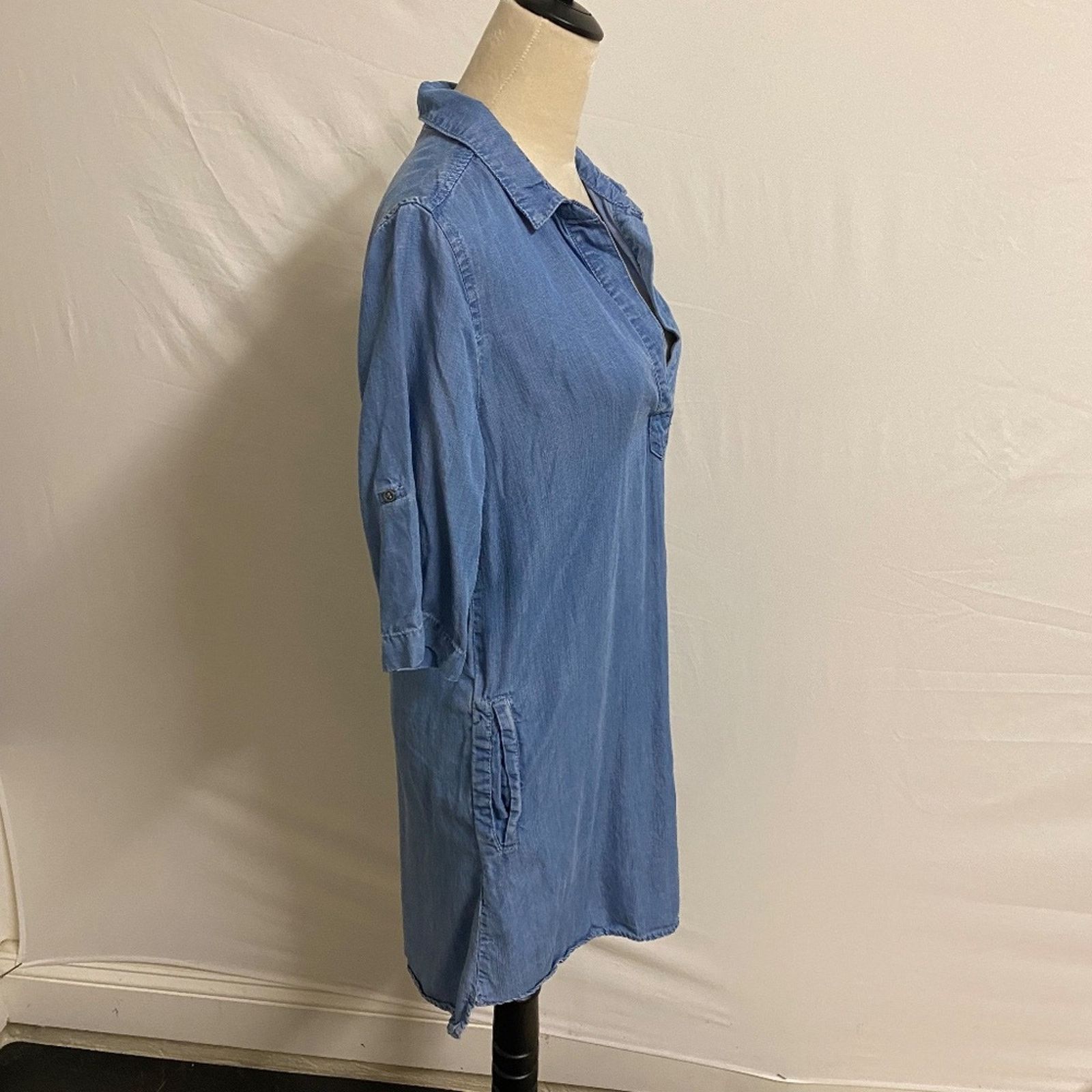 Anthropologie Philosophy Split Neck Loose Fit Shift Dress - Medium Size M / US 6-8 / IT 42-44 - 4 Thumbnail