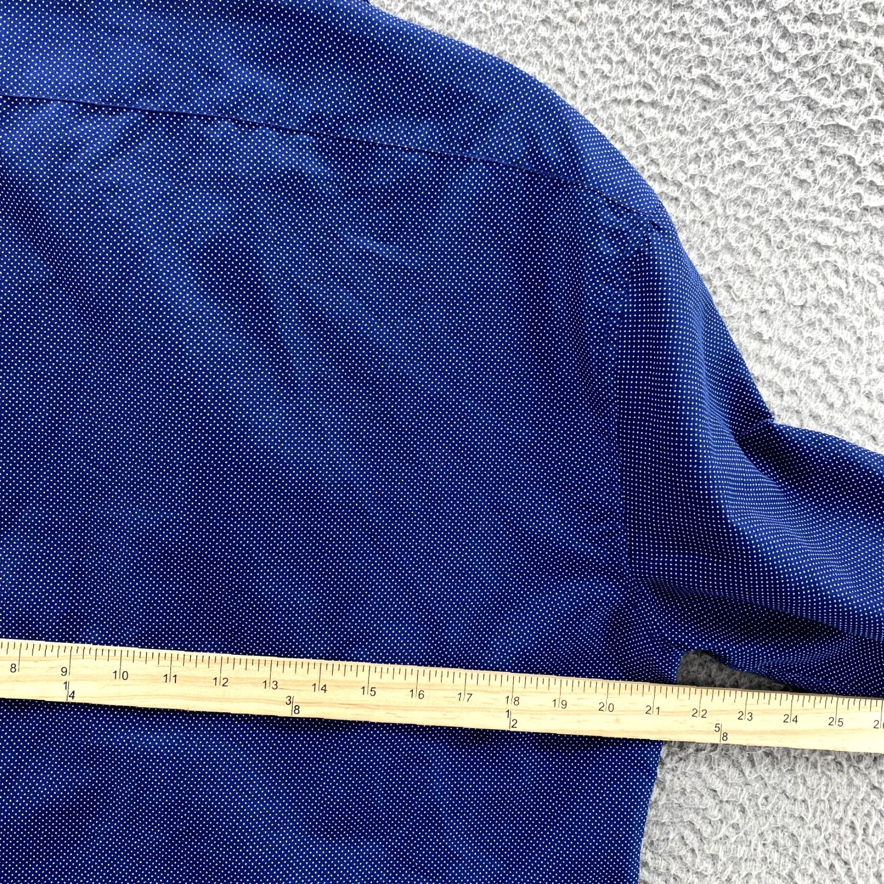 Nicole Miller Nicole Miller Dress Shirt Men's M 15-15.5 Blue Polka Dot Flip Cuff Office Preppy Shirt Dress Shirt Mens M 15-15.5 Blue Polka Dot Flip Cuff Size 40R - 7 Thumbnail