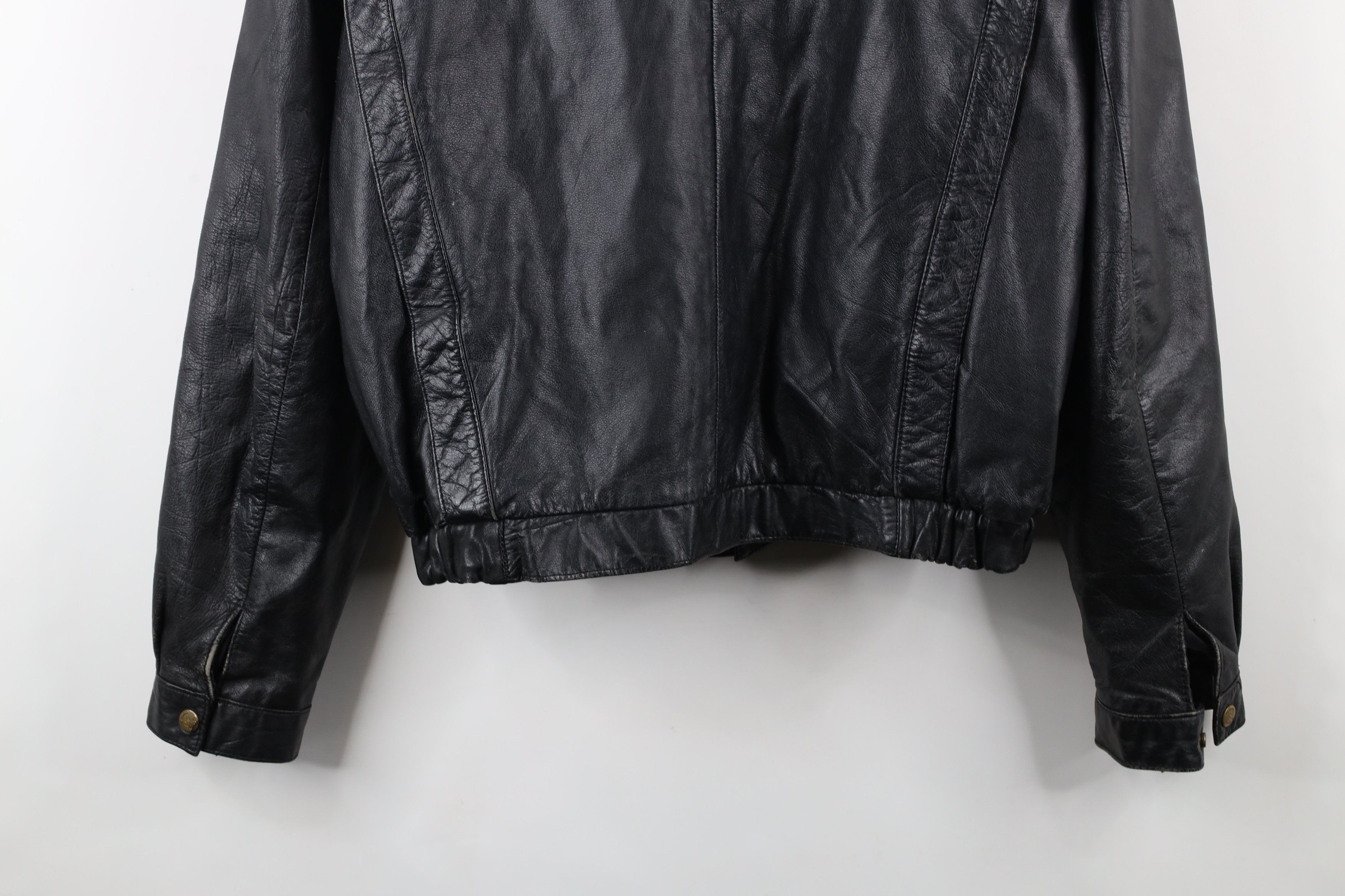 Vintage Vintage 80s 90s Streetwear Leather Cafe Racer Bomber Jacket Size US XXL / EU 58 / 5 - 15 Thumbnail
