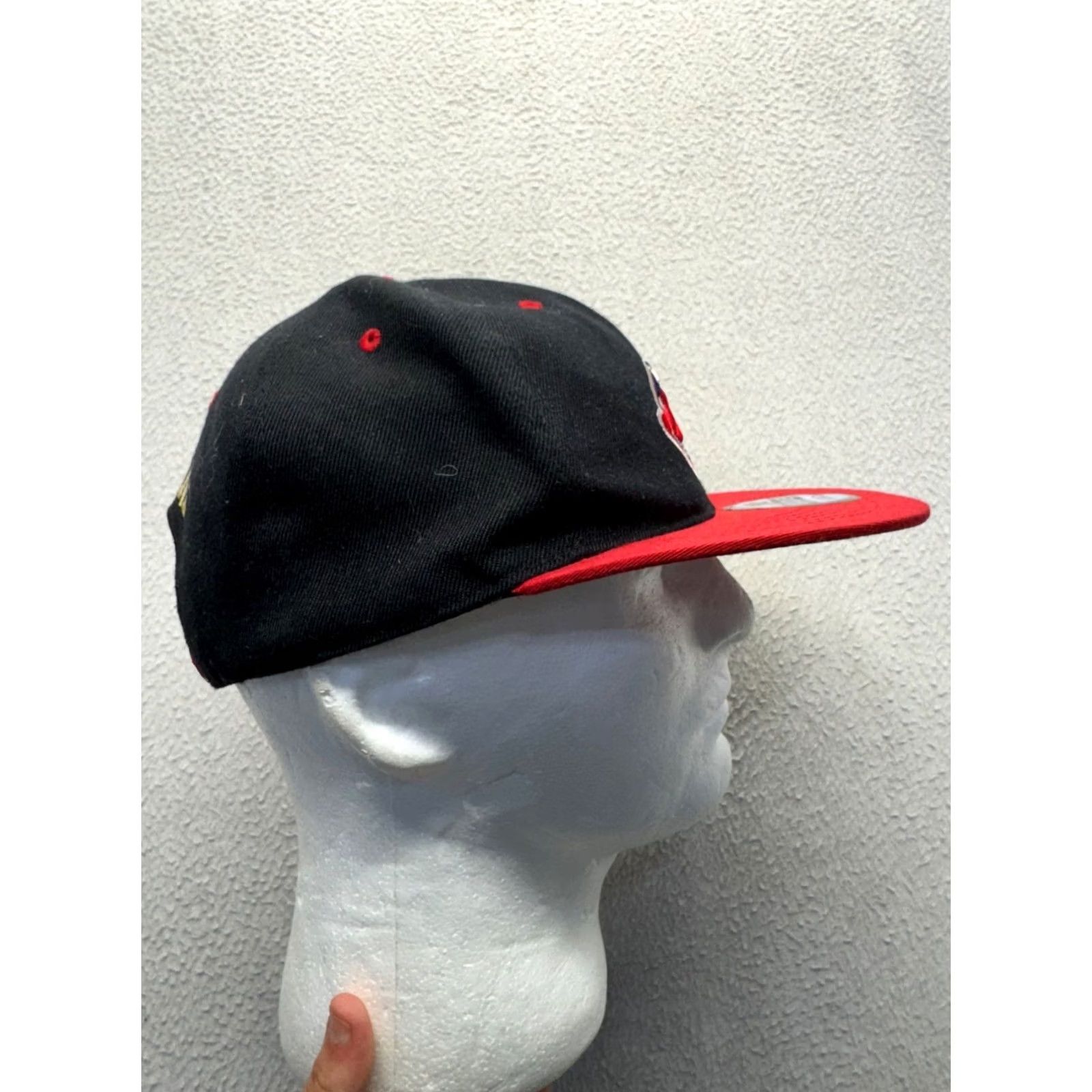 Logo 7 Headcoverz Cleveland Hat Snapback Adjustable Embroidered Logo Baseball Cap Mens One Size Black Red Size ONE SIZE - 4 Thumbnail