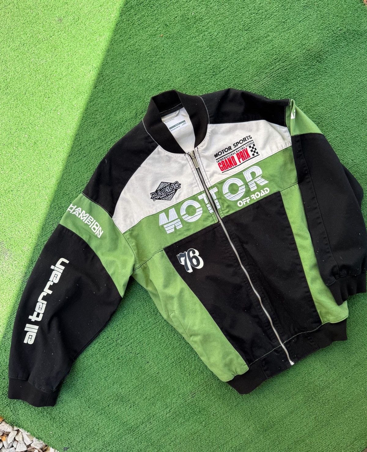Bershka Bershka Denim Motocross Jacket Black Green Size M Rare Size US M / EU 48-50 / 2 - 5 Thumbnail