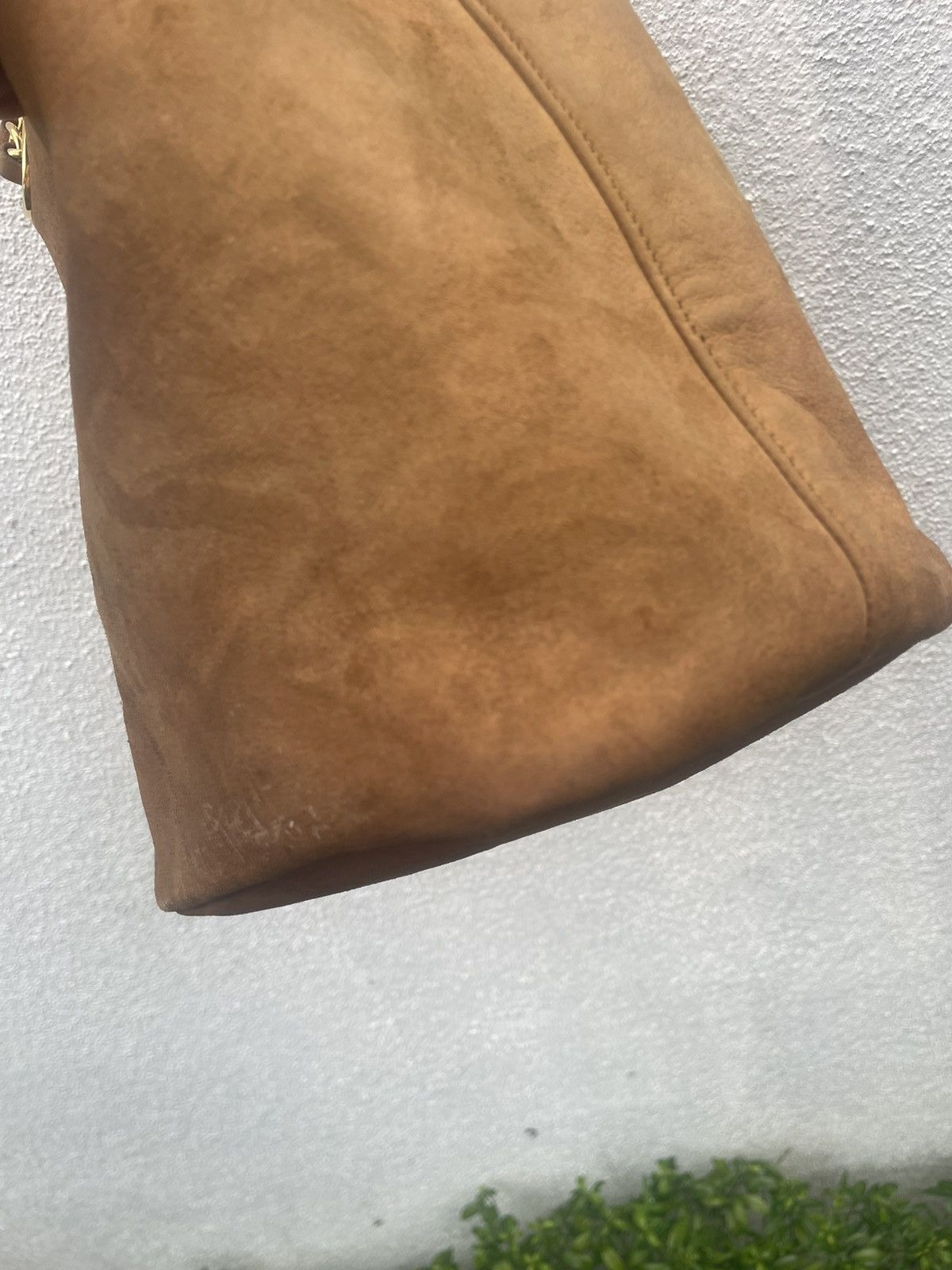 Prada Prada Brown Chain Suede Leather Shoulder Bag Size ONE SIZE - 13 Thumbnail