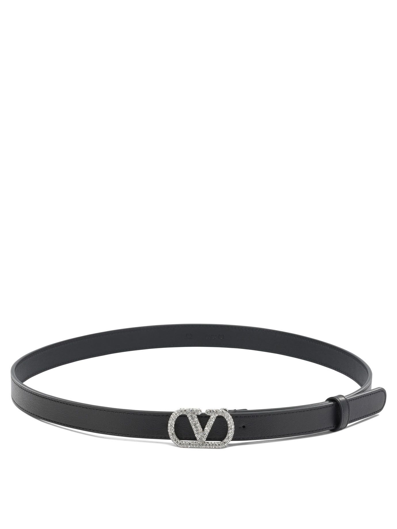 Valentino Garavani V Logo Signature Leather Belt tag size 80 Women - USA Duties Paid