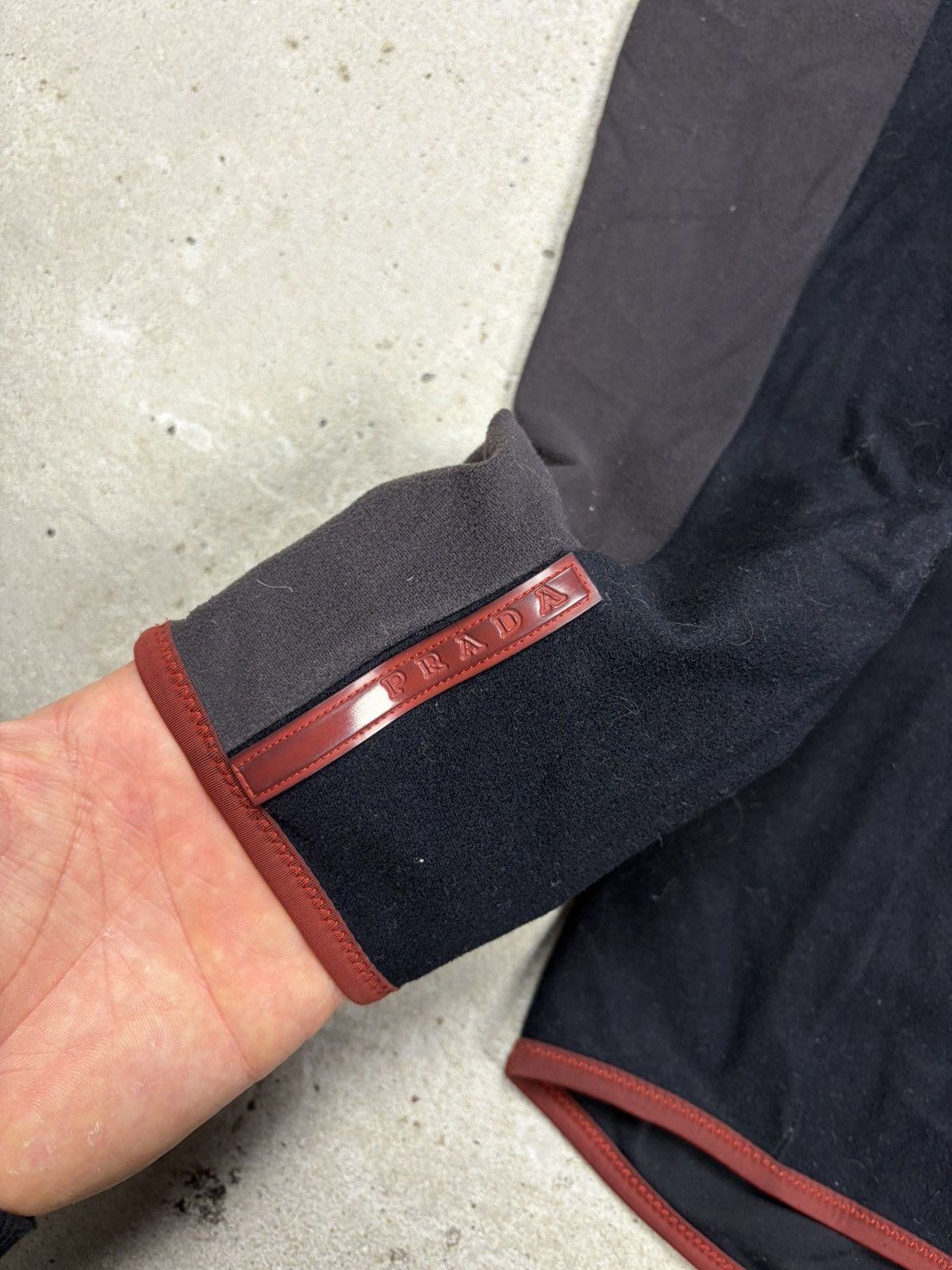 Prada Vintage 2000s Prada Linea Rossa Red Tab Half Zip Fleece Size S / US 4 / IT 40 - 4 Thumbnail
