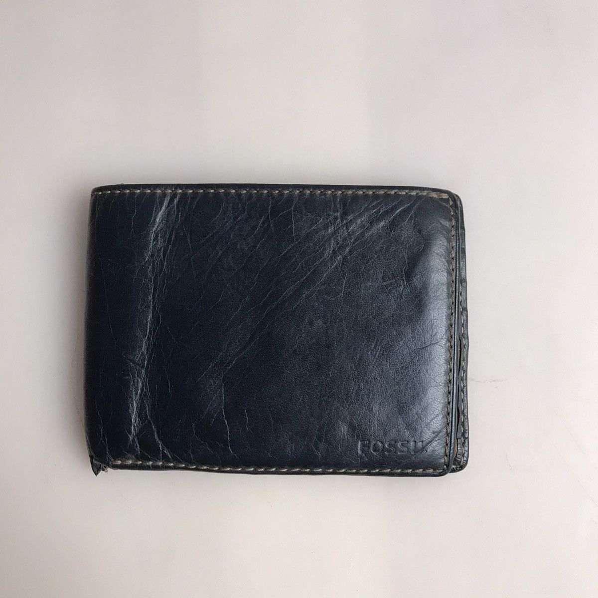 Fossil × Leather × Vintage Vintage Fossil Black Leather Wallet Bilfold Purse more slot Size ONE SIZE - 12 Thumbnail