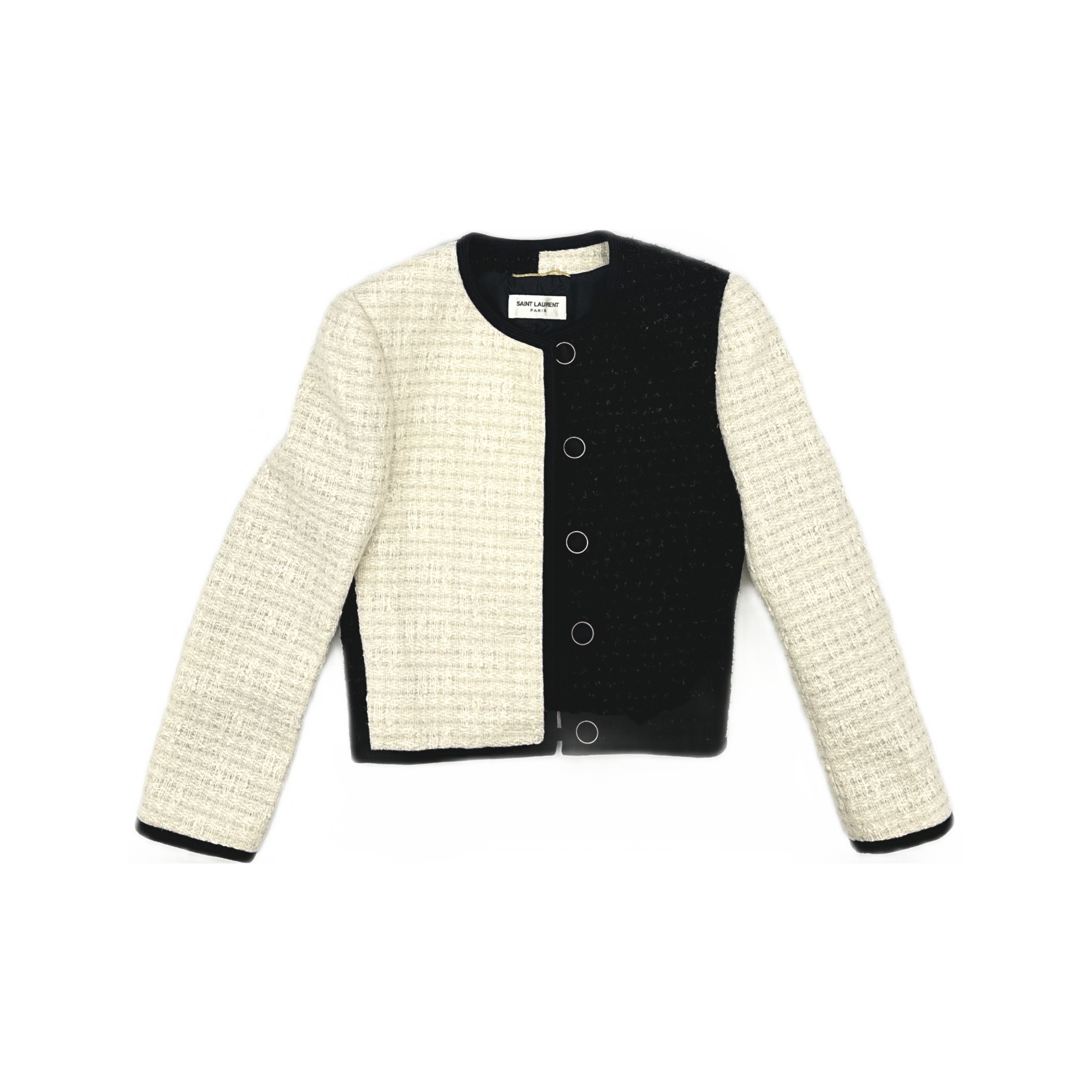 Saint Laurent Paris Saint Laurent Colorblock Tweed Jacket Size 36 Size XS / US 0-2 / IT 36-38 - 1 Thumbnail