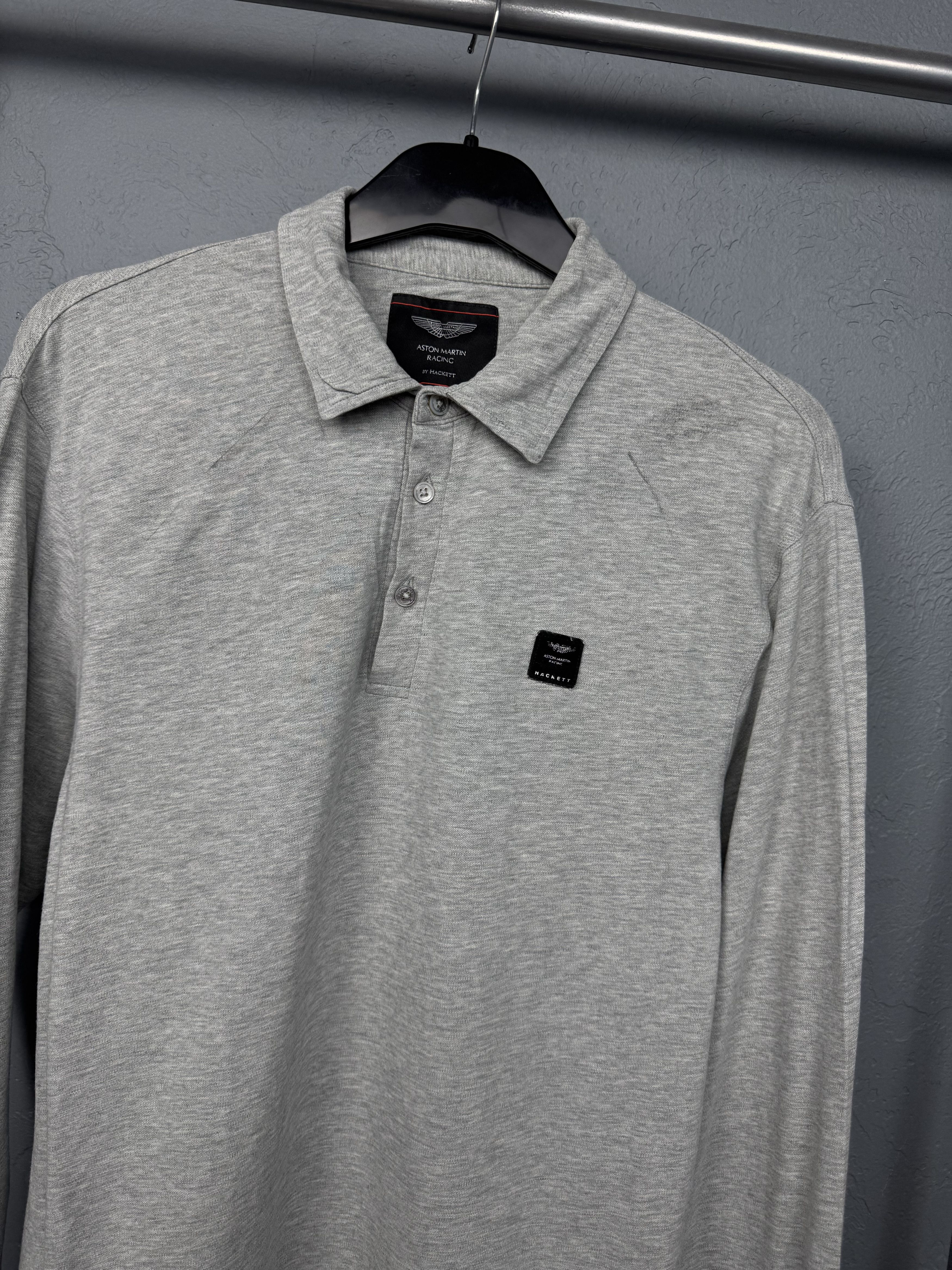 Hackett Aston Martin by Hackett Mens Long Sleeve Polo Shirt Size US L / EU 52-54 / 3 - 2 Thumbnail
