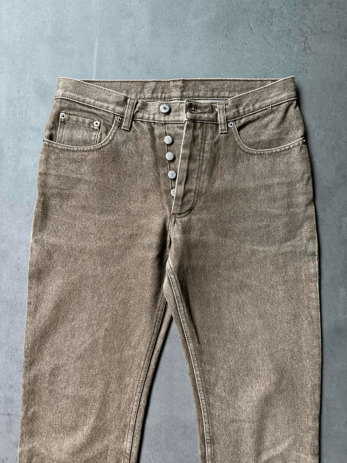 Helmut Lang Helmut Land Classic Cut Mud Wash Denim-2507 Size US 29 - 2 Thumbnail