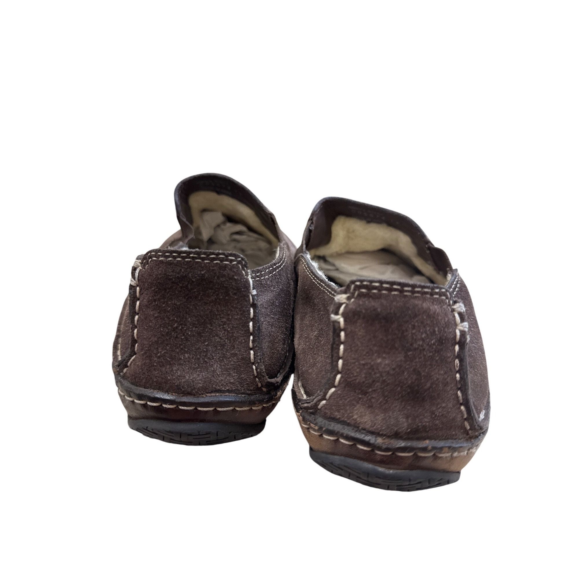 Cole Haan Cole Haan Mens Faux Fur Lined Brown Suede Slipon Loafers Siz Size US 9.5 / EU 42-43 - 6 Thumbnail