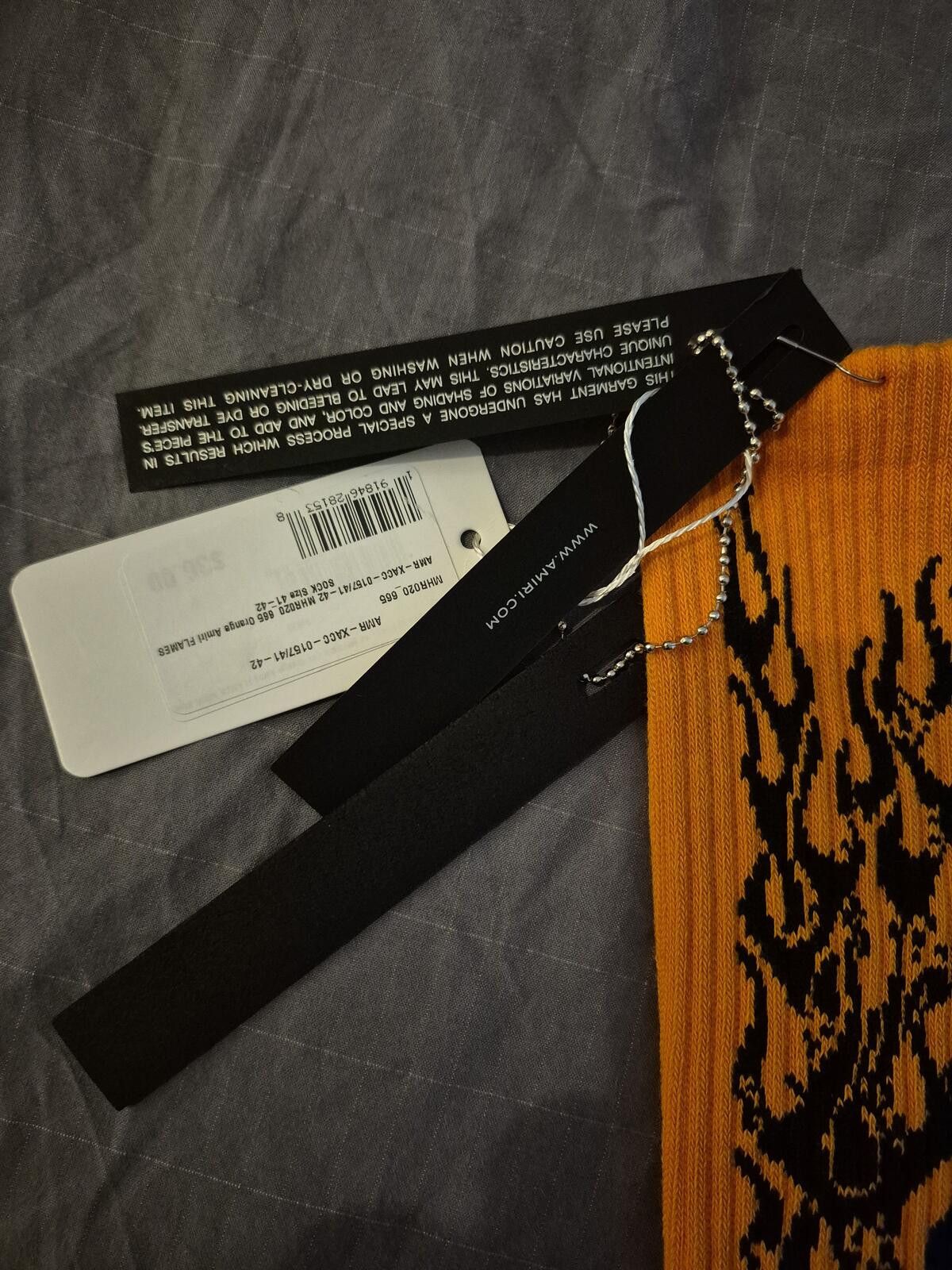 Amiri Amiri Orange Flame Socks Size ONE SIZE - 3 Thumbnail