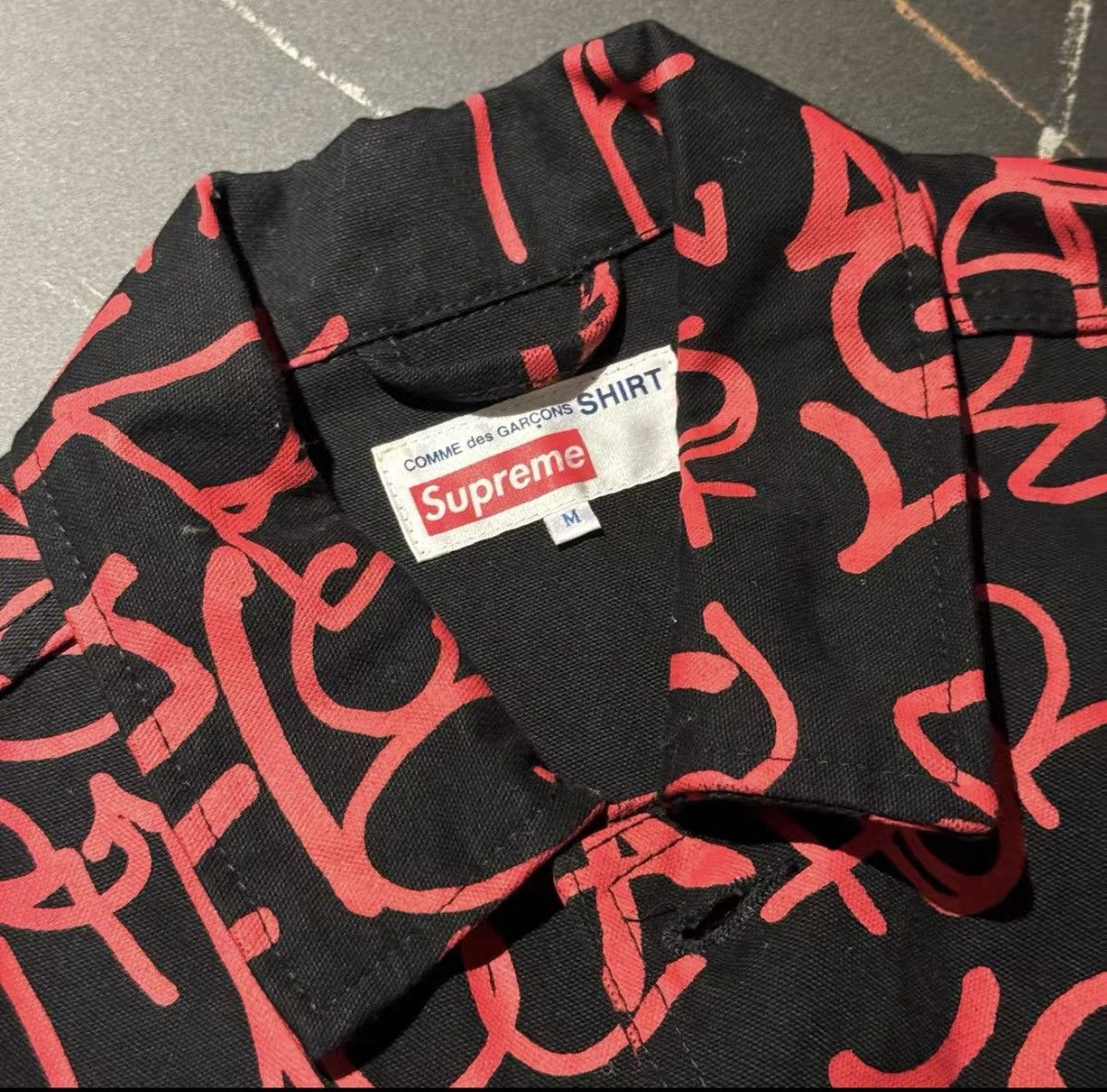 Supreme Supreme comme cdg shirt printed canvas chore coat jacket Size US M / EU 48-50 / 2 - 2 Thumbnail