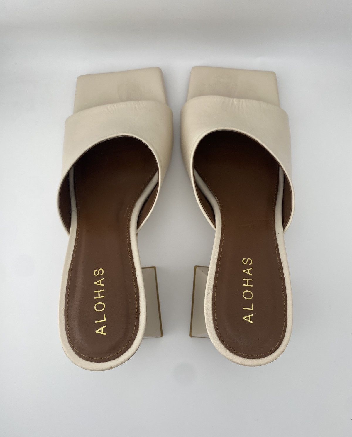 ALOHAS ALOHAS Dune Mule Sandals Ivory – Size 38 Size US 8 / IT 38 - 2 Thumbnail