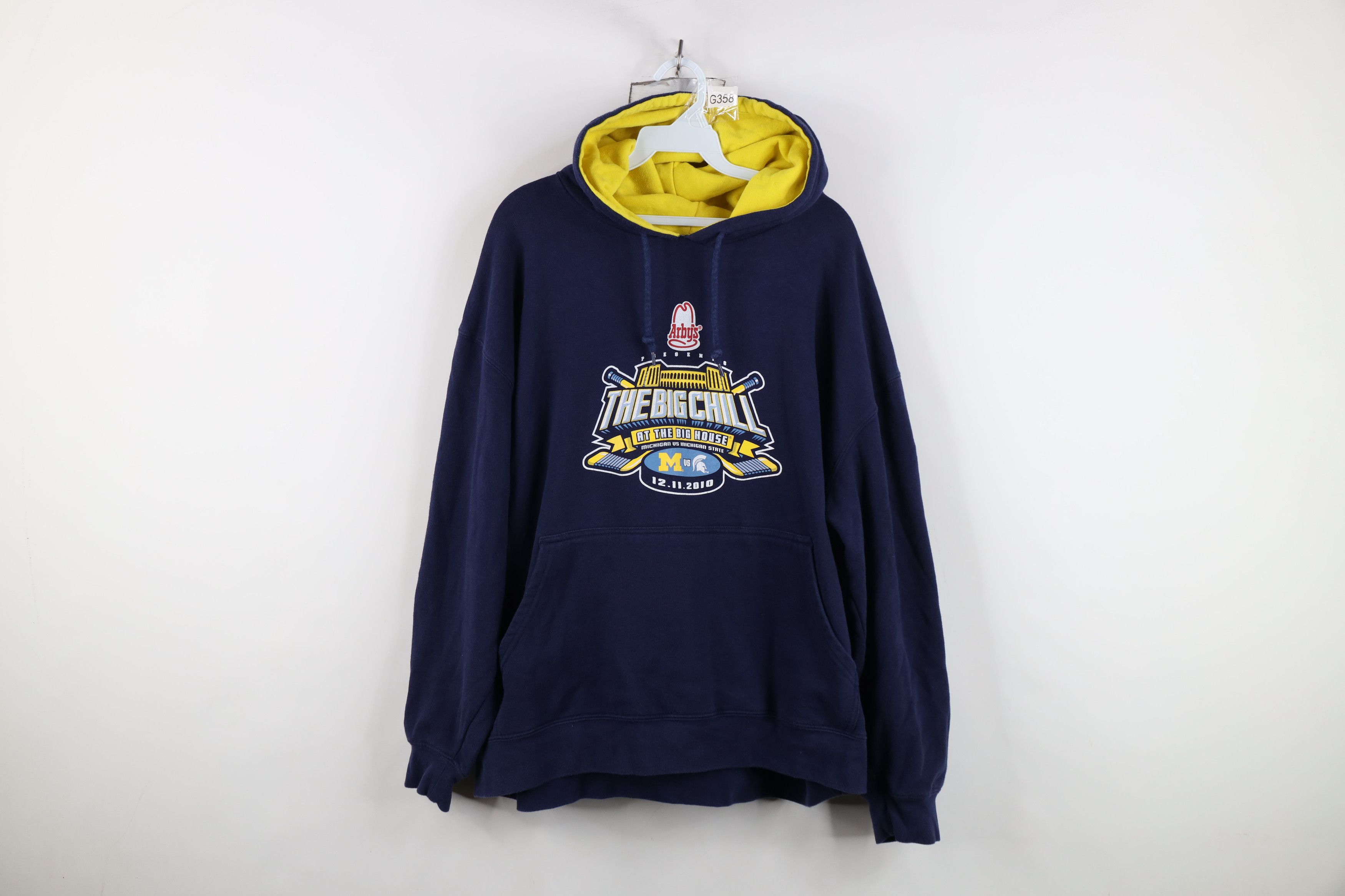 Y2K University of Michigan Michigan State Hockey Hoodie