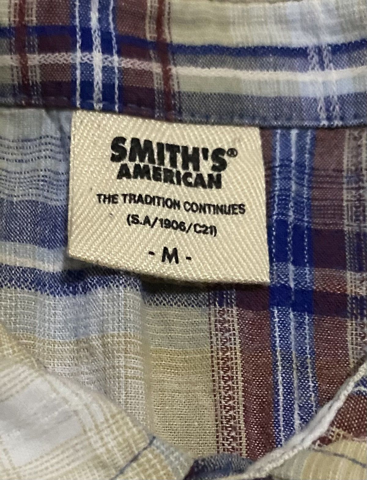 Japanese Brand × Smith's American × Vintage Smiths American Poem Double Layer Polos Long Sleeve T-Shirt Size US M / EU 48-50 / 2 - 5 Thumbnail