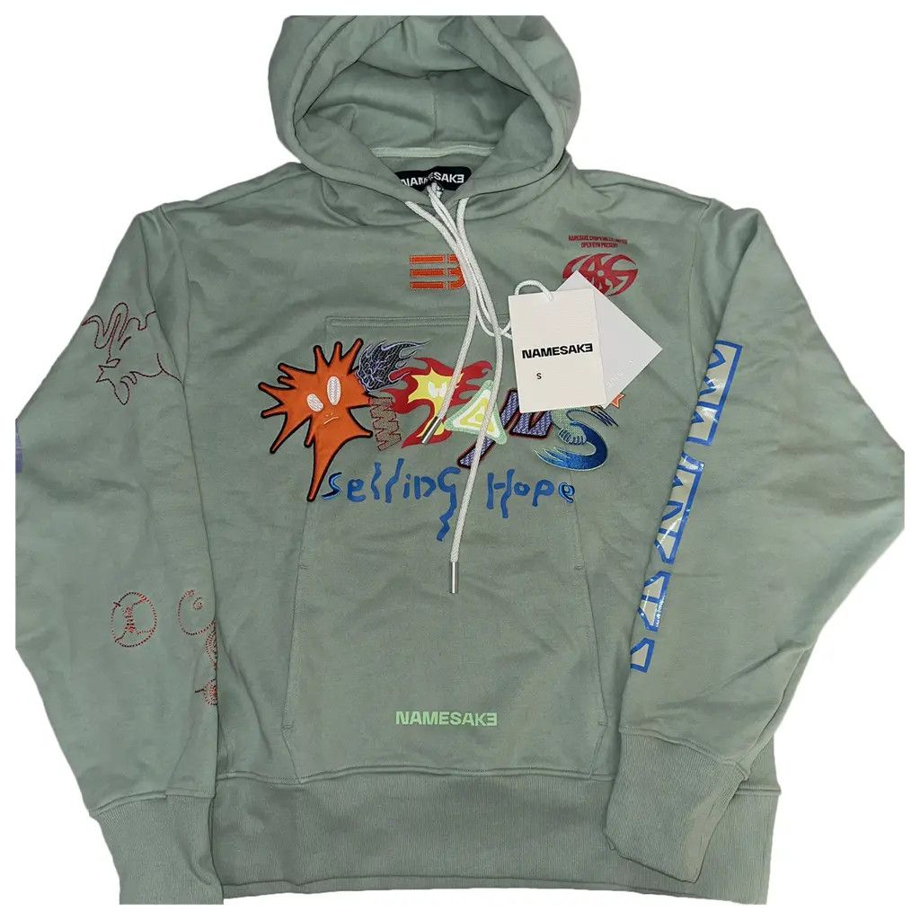 image of Namesake O1Mle0424 Oversized Hoodie In Green, Men's (Size Small)