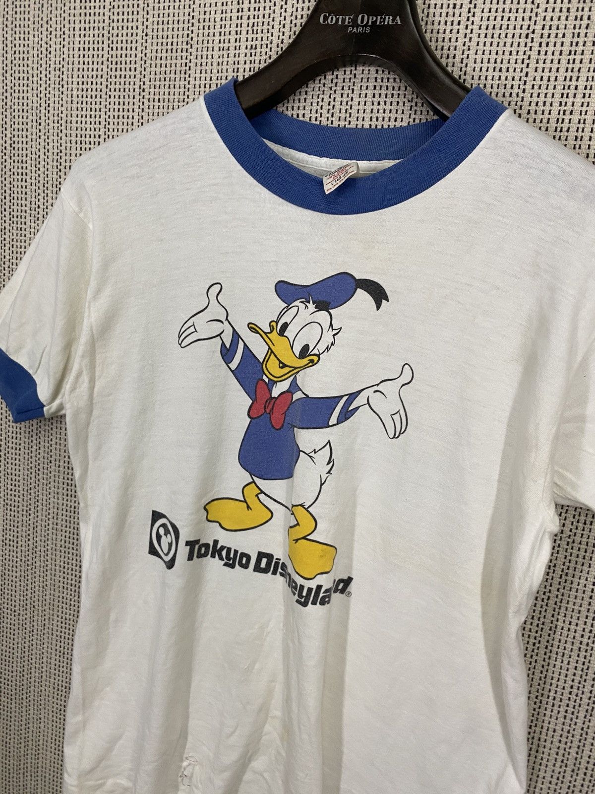 Vintage 80s tokyo disneyland donald duck tshirt ringer