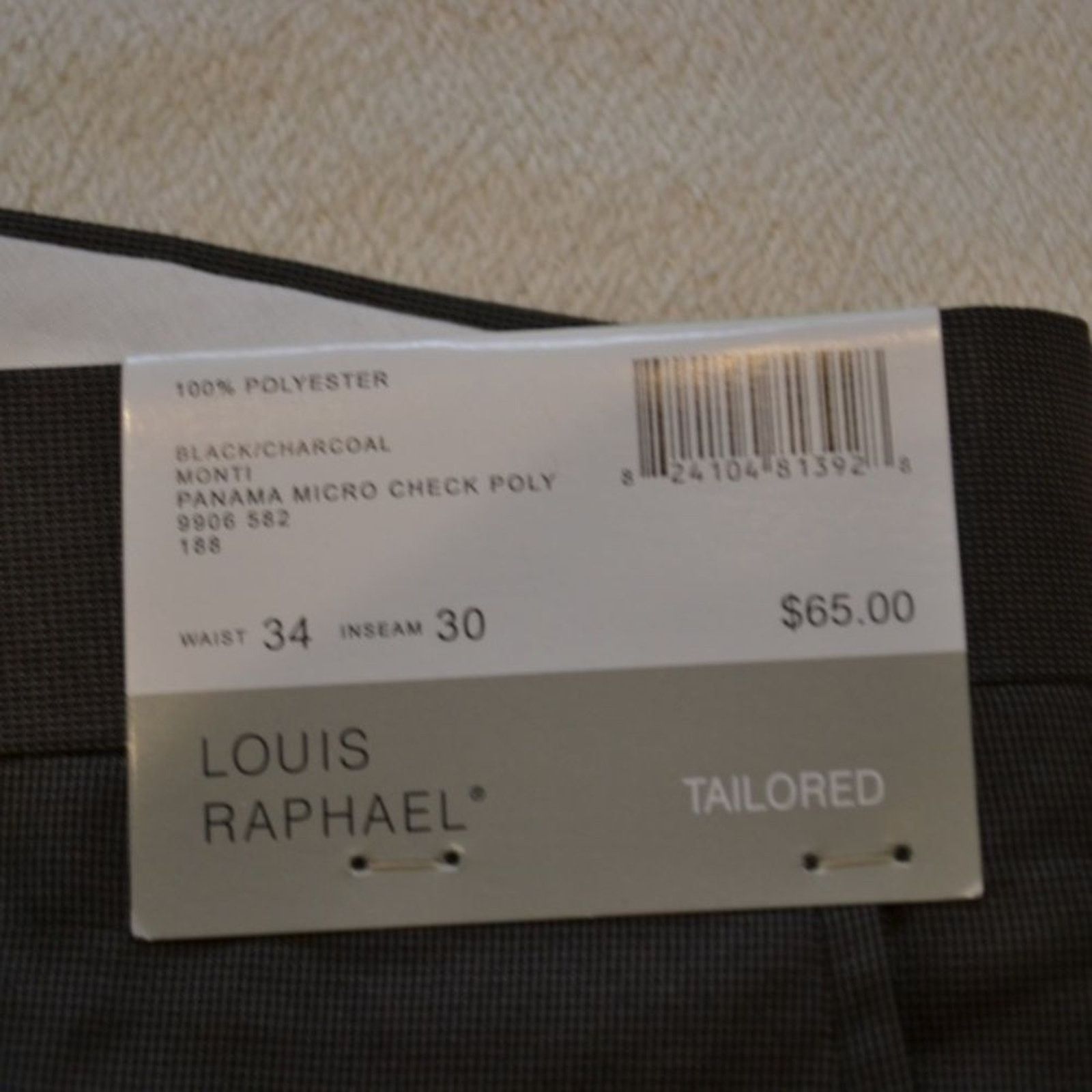 Other Louis Raphael tailored brown trousers | Sz 34 x 30, NWT Size US 34 / EU 50 - 3 Thumbnail