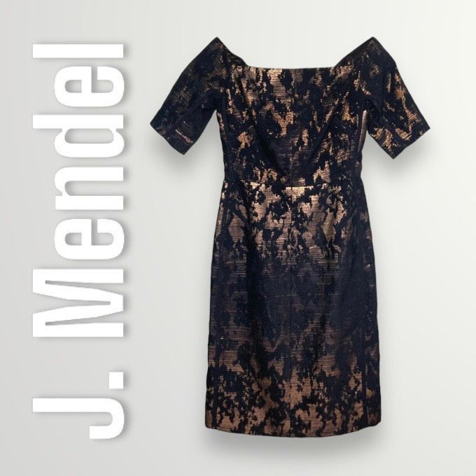 green emerald velvet dress J. Mendel Mustard Silk Dress - M/L