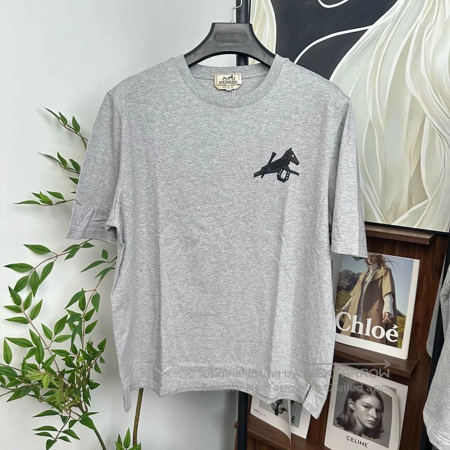 Hermes Hermes Classic Logo Leather Pony Embroidery Tee. Size US L / EU 52-54 / 3 - 1 Thumbnail