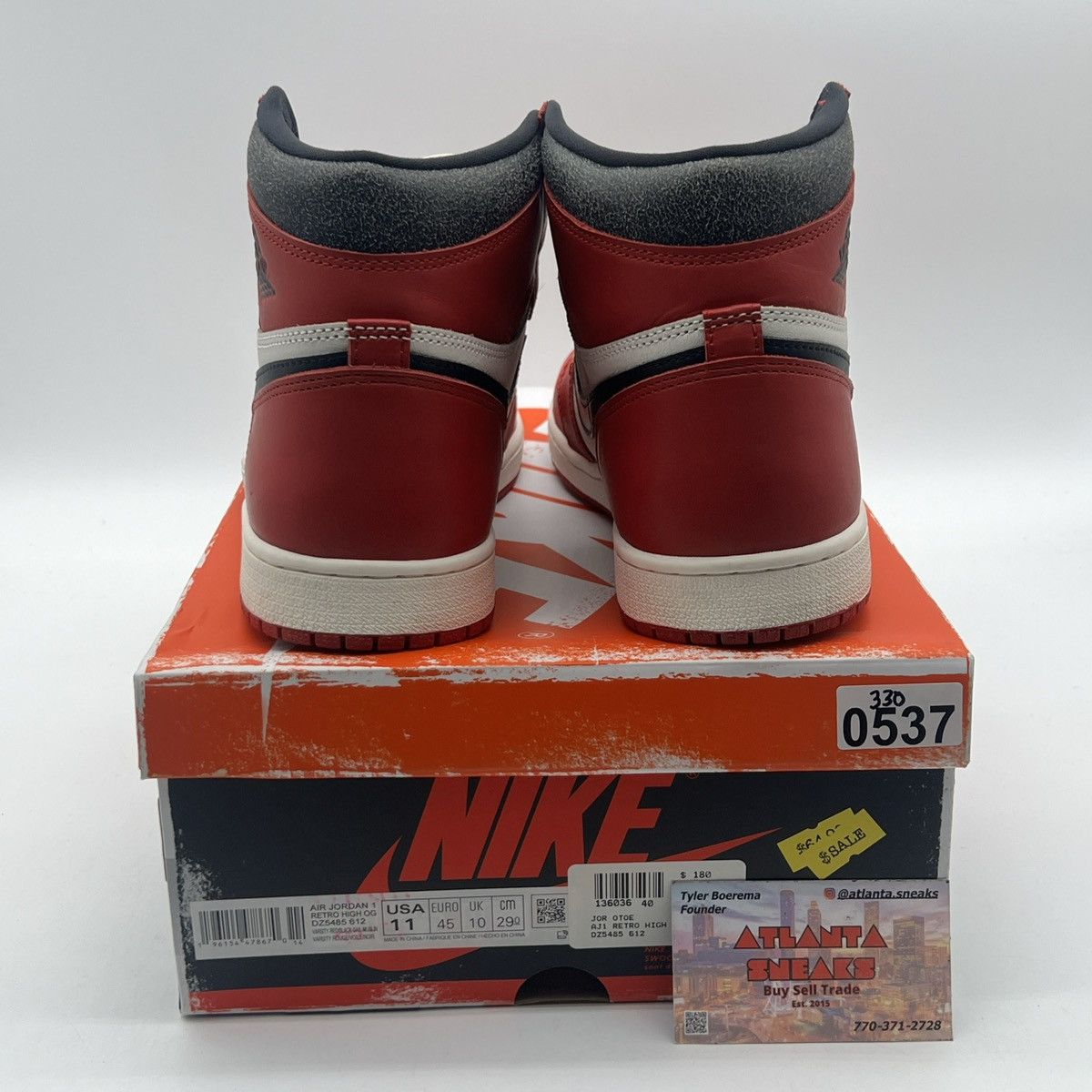 Nike Air Jordan 1 high Chicago lost & found Size US 11 / EU 44 - 3 Thumbnail