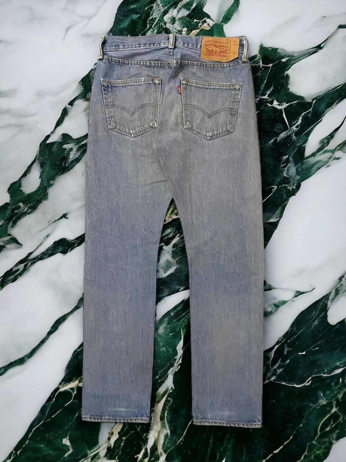 image of Le Grande Bleu L G B x Levis Vintage Levis Strauss Japan 501 Button 4996 Distressed in Washed Blue 