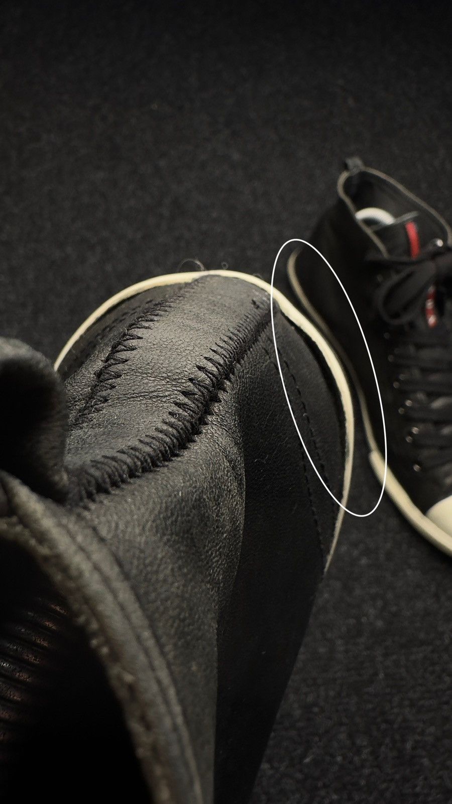 Prada Prada Red Tab Leather High Top Sneakers Size 8.5 EU 41 Black Size US 8.5 / EU 41-42 - 8 Thumbnail