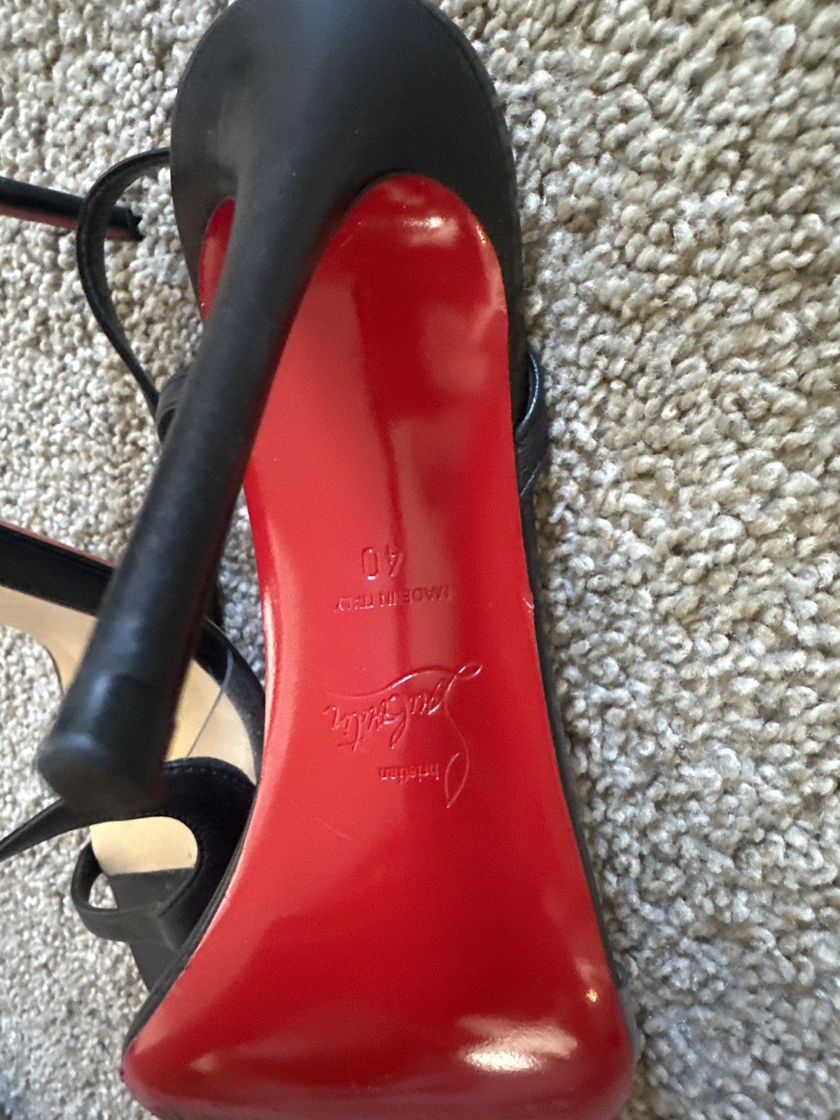Christian Louboutin Strappy black Christian Louboutin heels Size US 10 / IT 40 - 6 Thumbnail