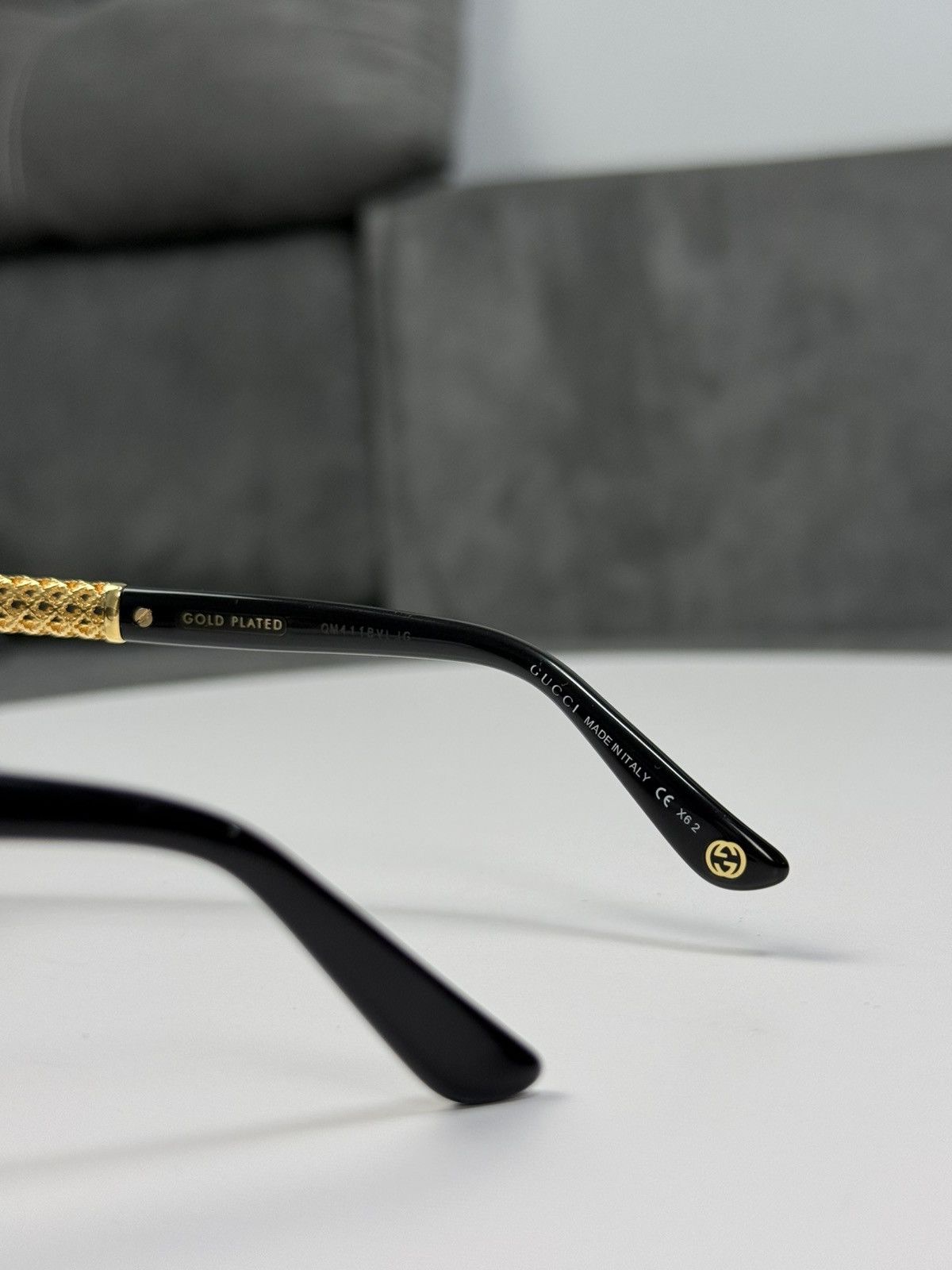 Gucci Gucci Gold Plated Black Sunglasses GG3692 Cat Eye Size ONE SIZE - 13 Thumbnail