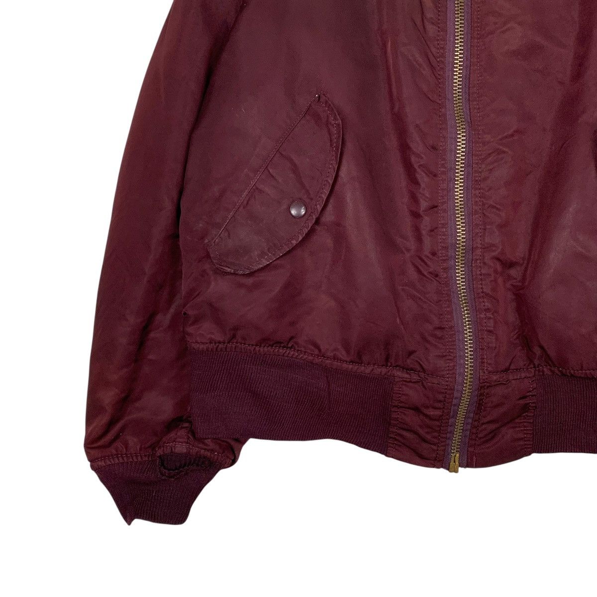 Alpha Industries Vintage Alpha Industries Maroon USAF MA-1 Bomber Made In USA Size US M / EU 48-50 / 2 - 3 Thumbnail