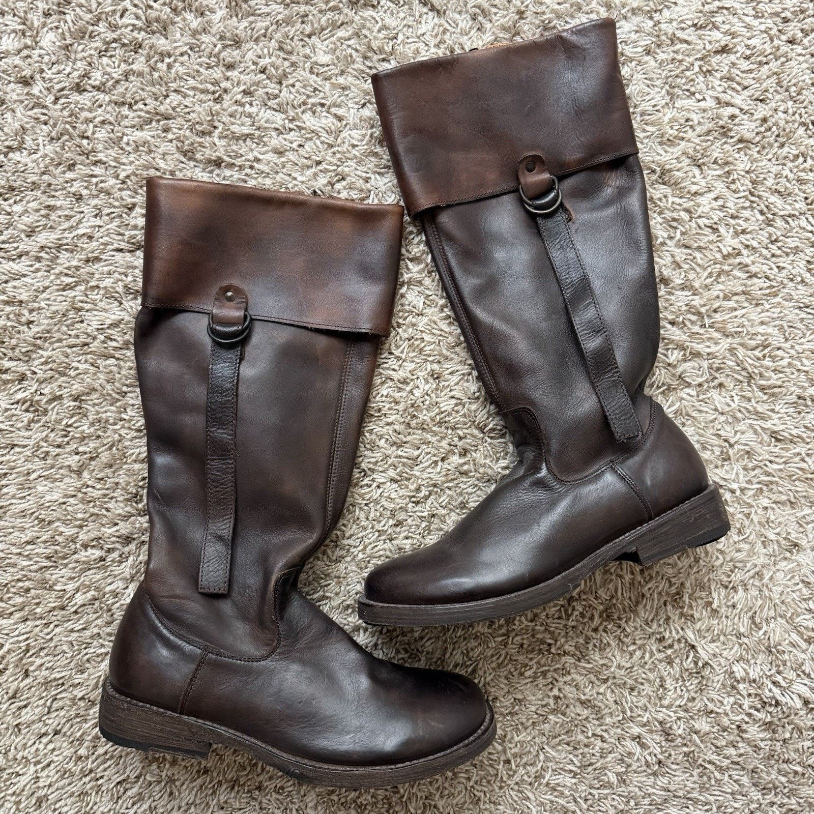 Bed Stu Bed Stu Cobbler Series Riding Boots Brown Leather High Calf Size US 8 / IT 38 - 1 Thumbnail