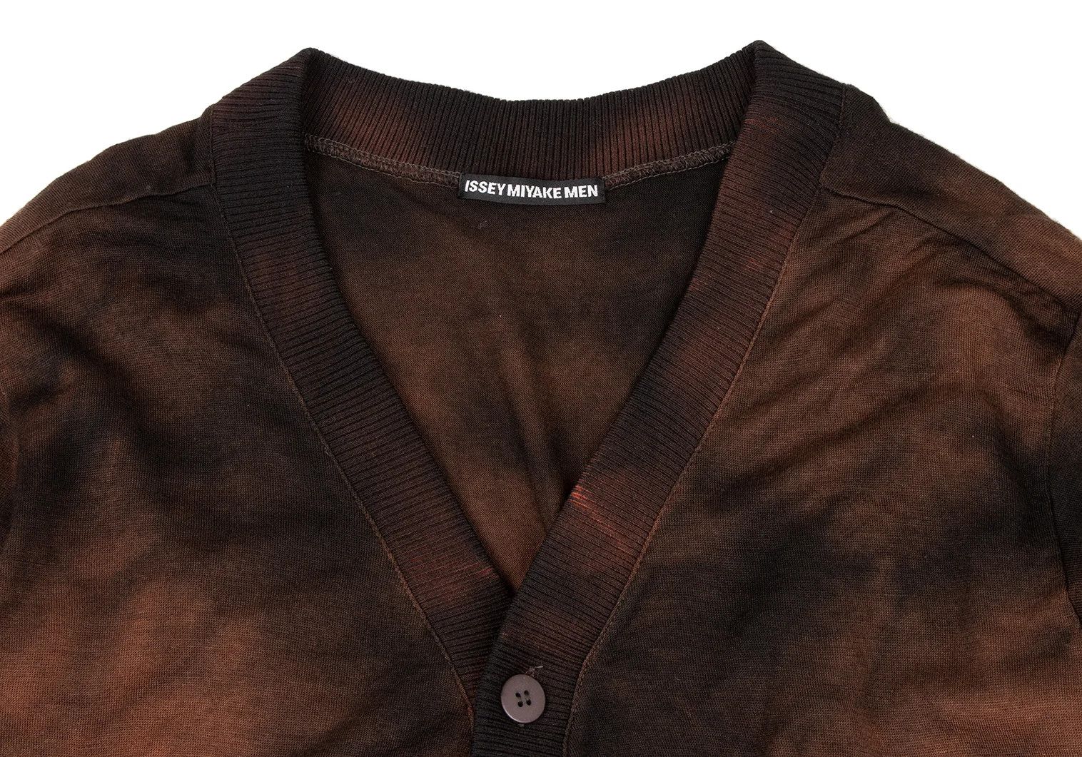 Issey Miyake Tie-Dye Wool Knit Cardigan in Brown and Black Size US XL / EU 56 / 4 - 2 Thumbnail