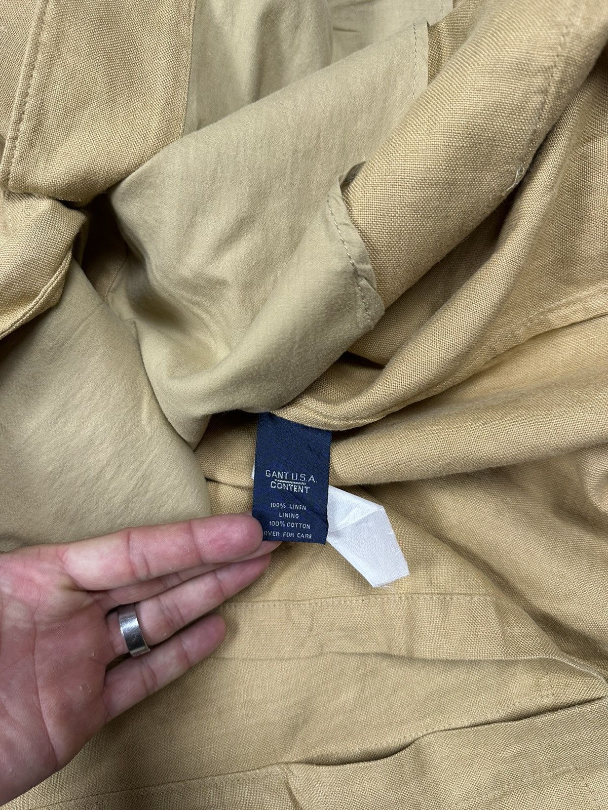 Gant Vintage 90s Gant USA Linen French Chore Coat Jacket Size US XL / EU 56 / 4 - 11 Thumbnail