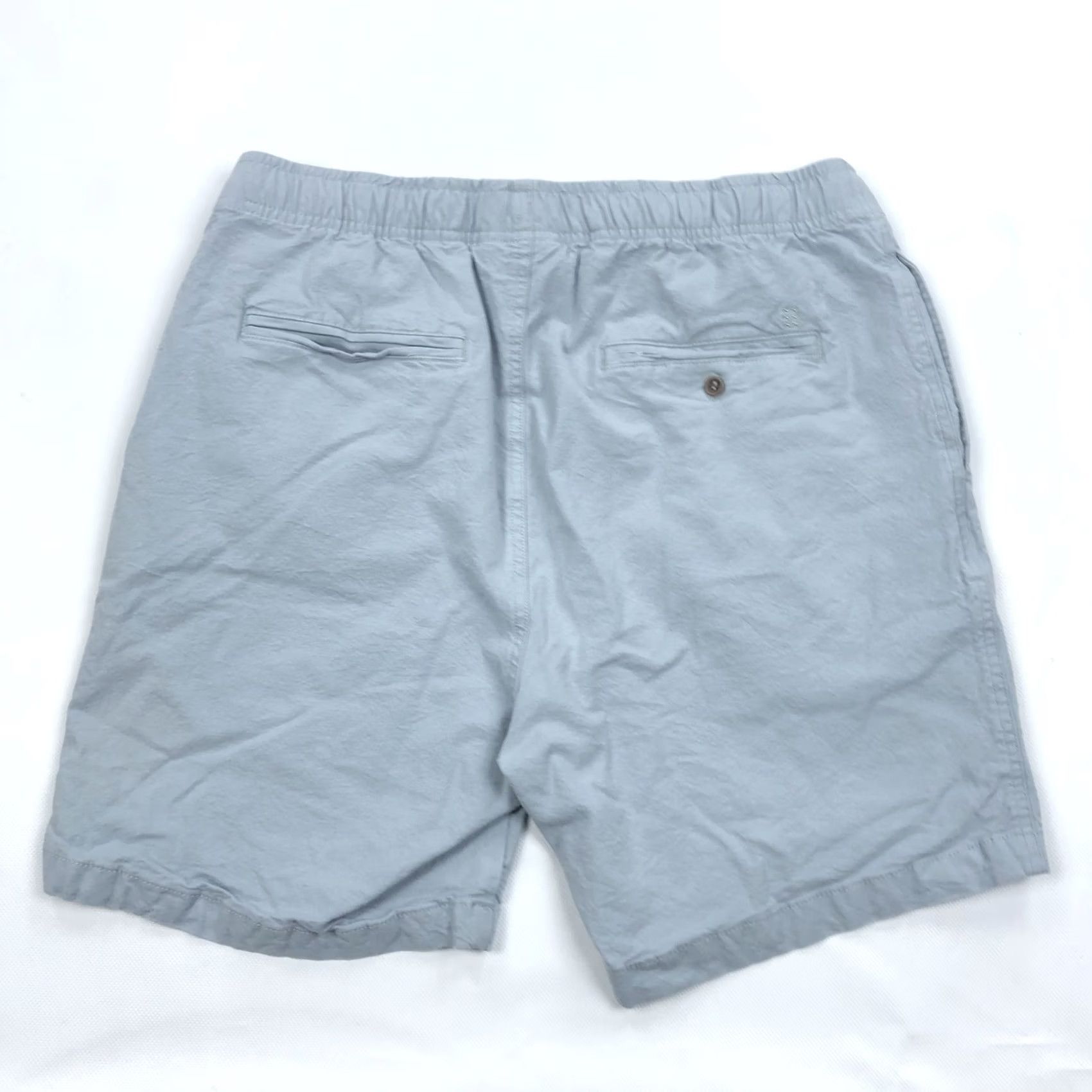 Vintage Free Fly Men's Light Blue Shorts L Canvas Stretch Elastic Waist Casual Activewear 32-36 in Waist Size US 33 - 4 Thumbnail