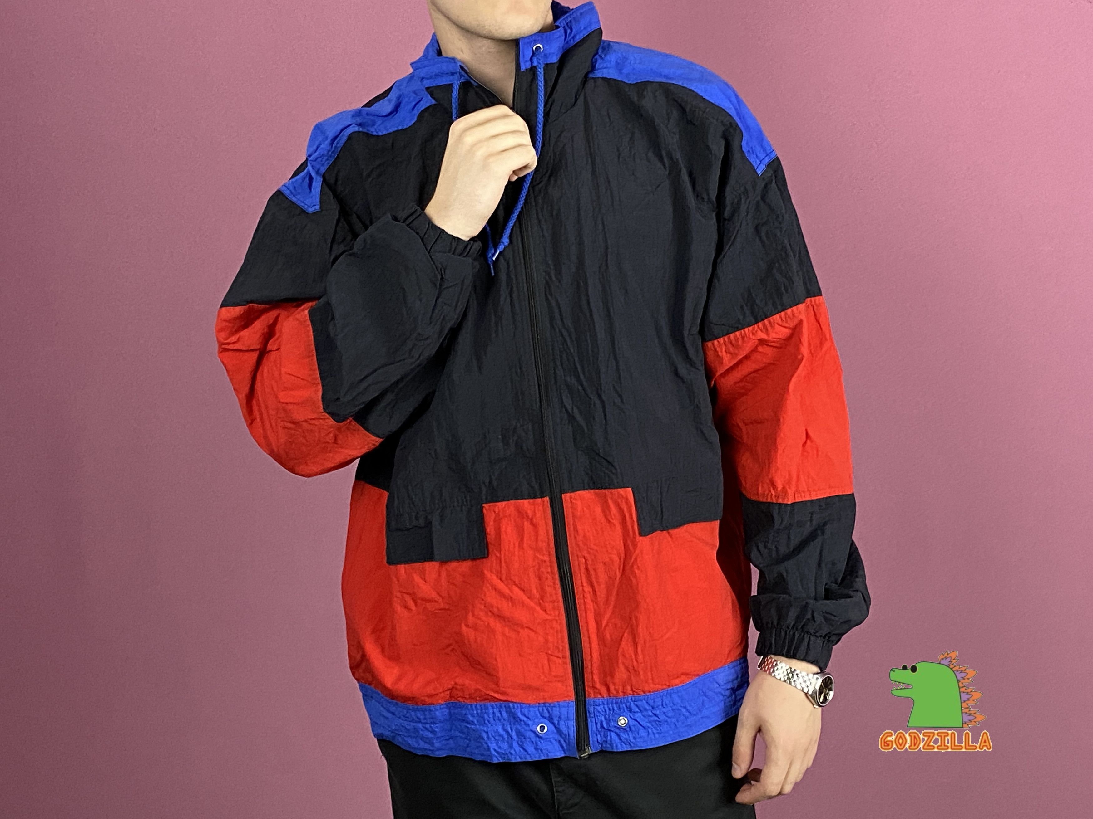 Vintage 90s Vintage Men's Windbreaker Jacket - XL Size US XL / EU 56 / 4 - 4 Thumbnail