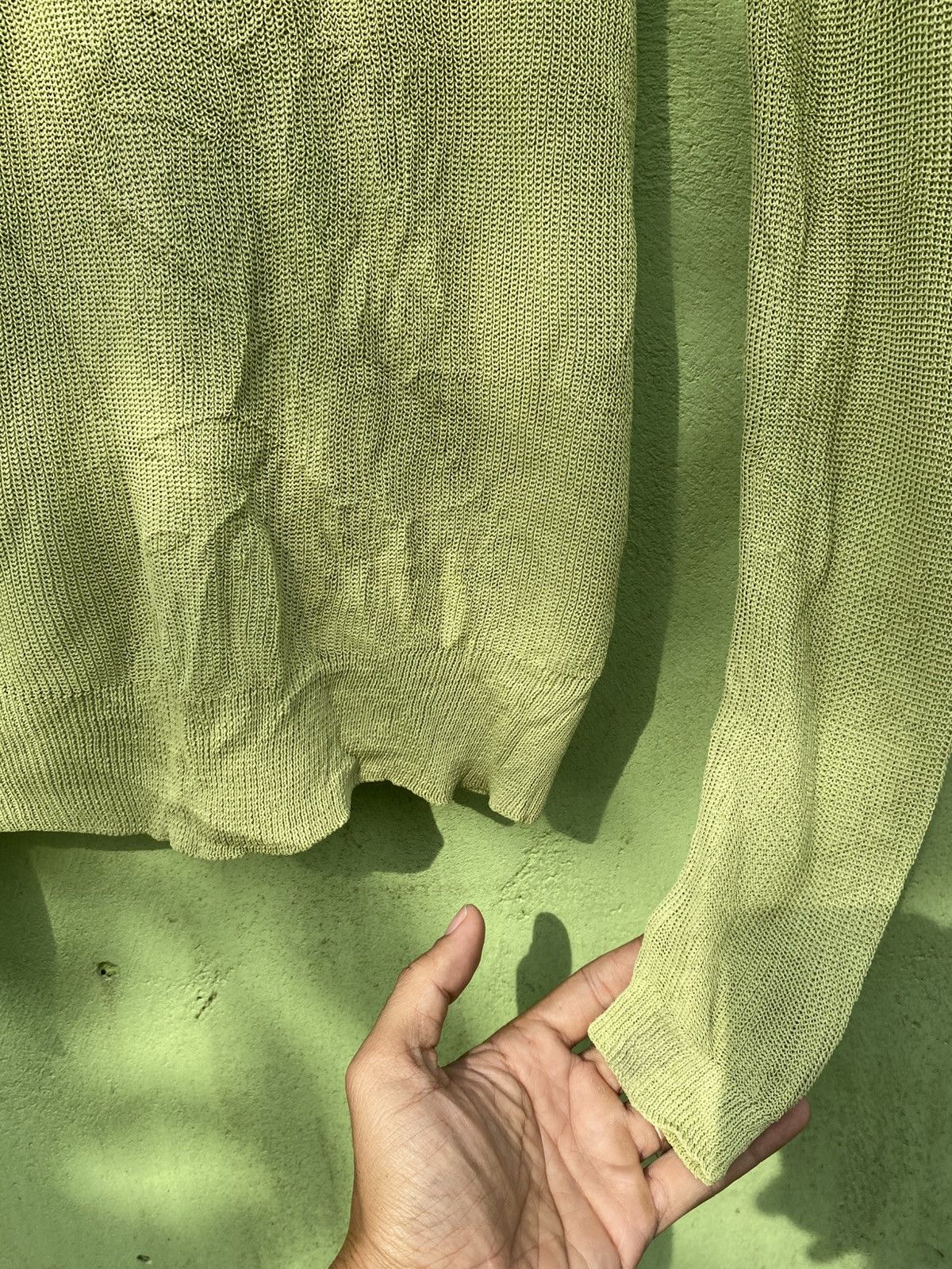 Issey Miyake Issey Miyake Olive Green Lightweight Cardigan Japanese Style Size M / US 6-8 / IT 42-44 - 13 Thumbnail