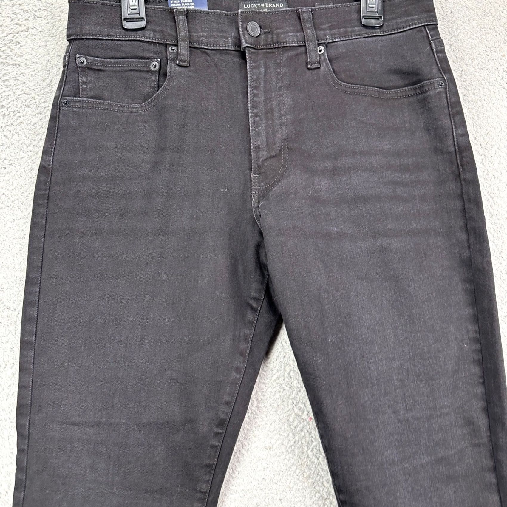 Lucky Brand Lucky Brand 412 Mens Slim Jeans 32X30 Black Dark Wash Stretch Denim NEW Size US 32 / EU 48 - 4 Thumbnail