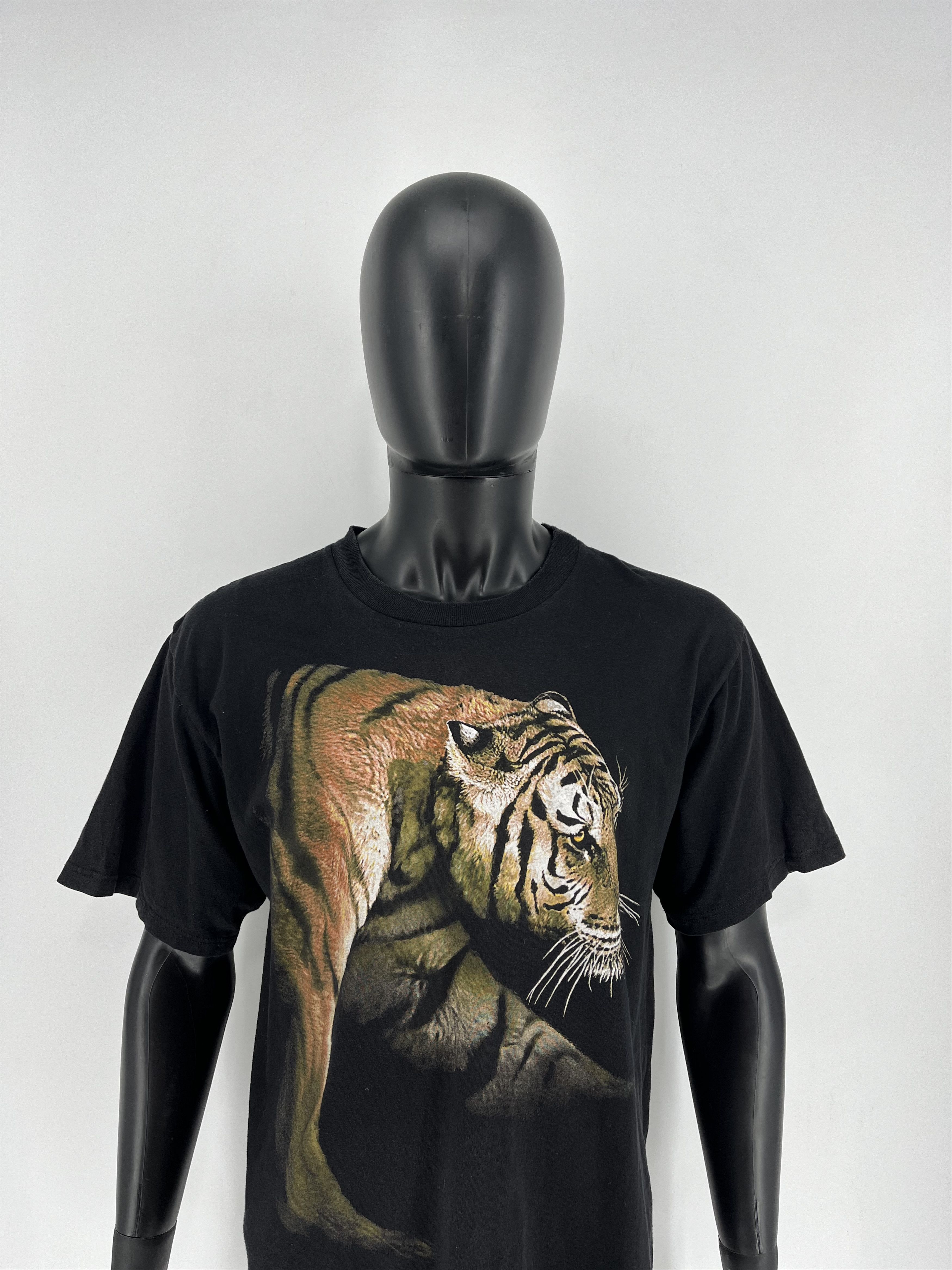 Vintage Vintage Y2K 90s Tiger Face Boxy Graphic Tee Size US XL / EU 56 / 4 - 1 Thumbnail
