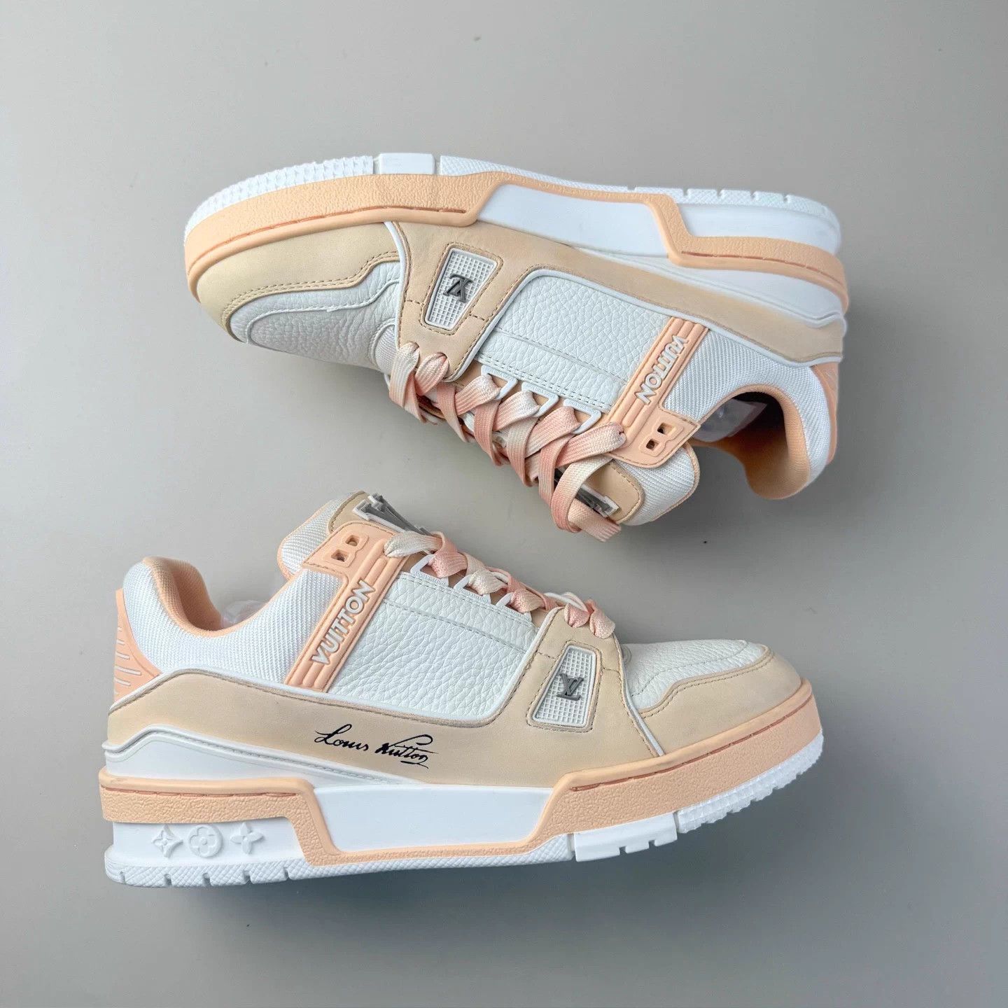Louis Vuitton LV Trainer Pink/White 37 EU 99 New YLP4681 Size US 6 / IT 36 - 4 Thumbnail