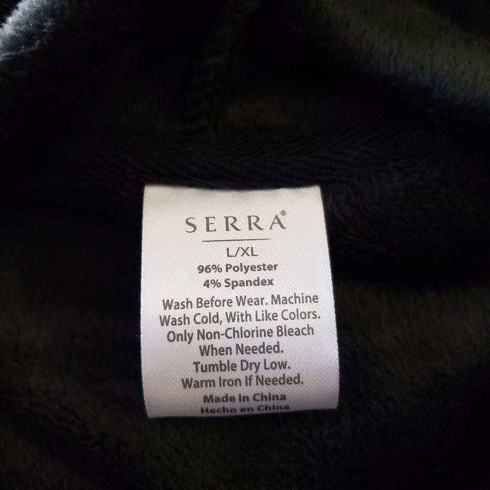 Designer CT1247a Black Velvet Fall Hoodie Lounge Ladies Top Size L / US 10 / IT 46 - 2 Thumbnail