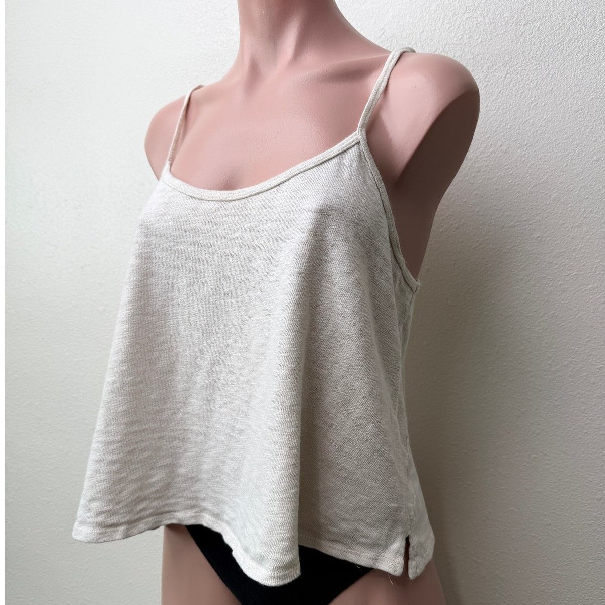 Other LNA Cream Cotton Spaghetti Strap Crop Top Womens L Size L / US 10 / IT 46 - 2 Thumbnail
