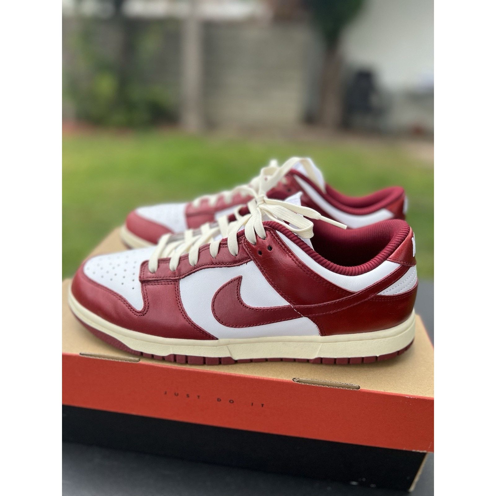 Nike Dunk Low Premium Vintage Red FJ4555 100 Women’s Sz 12.5 Size US 12.5 / EU 45-46 - 3 Thumbnail