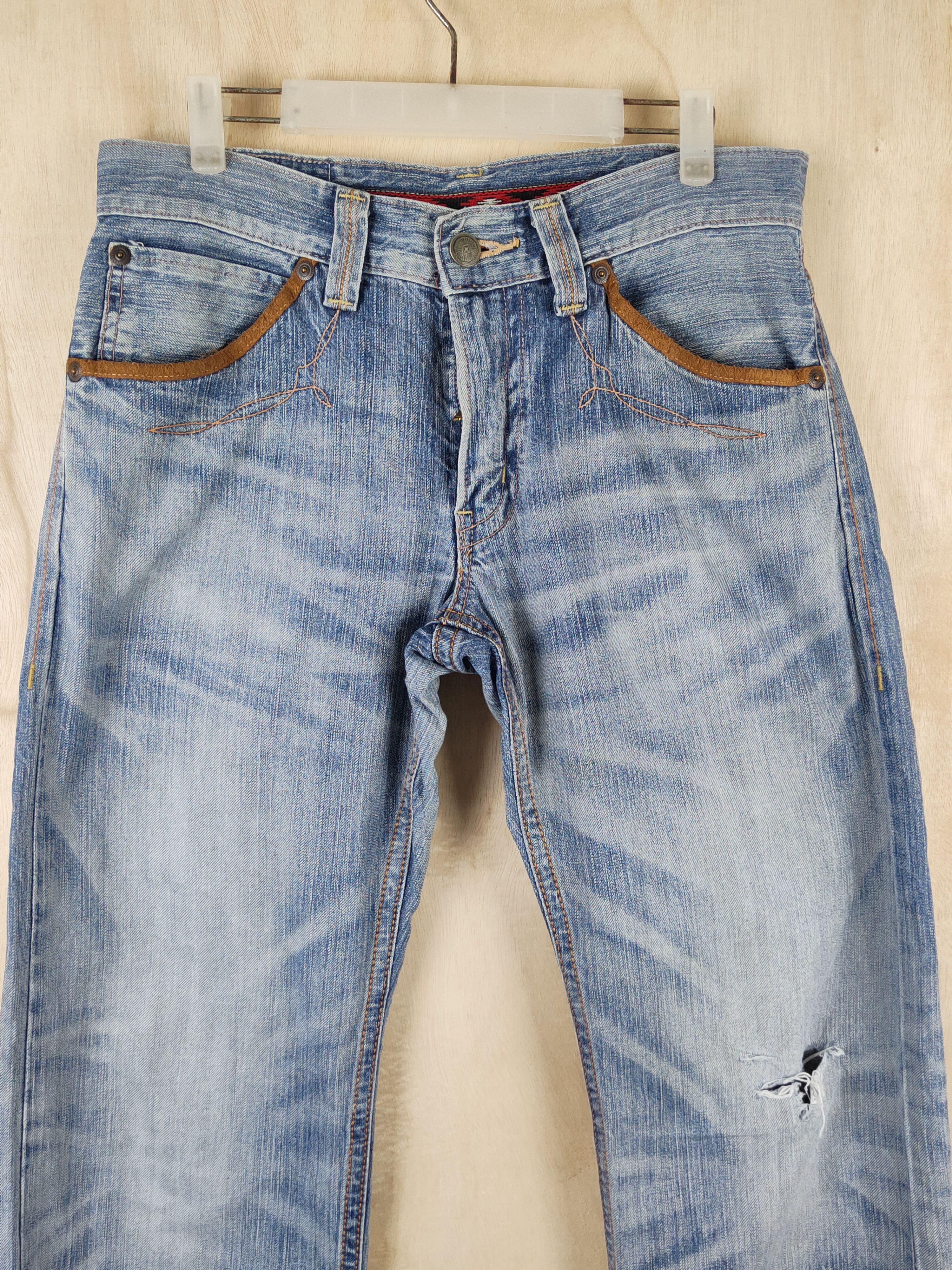 Edwin Edwin Blue vintage Distressed Ripped Jeans #S2477 Size US 32 / EU 48 - 2 Thumbnail