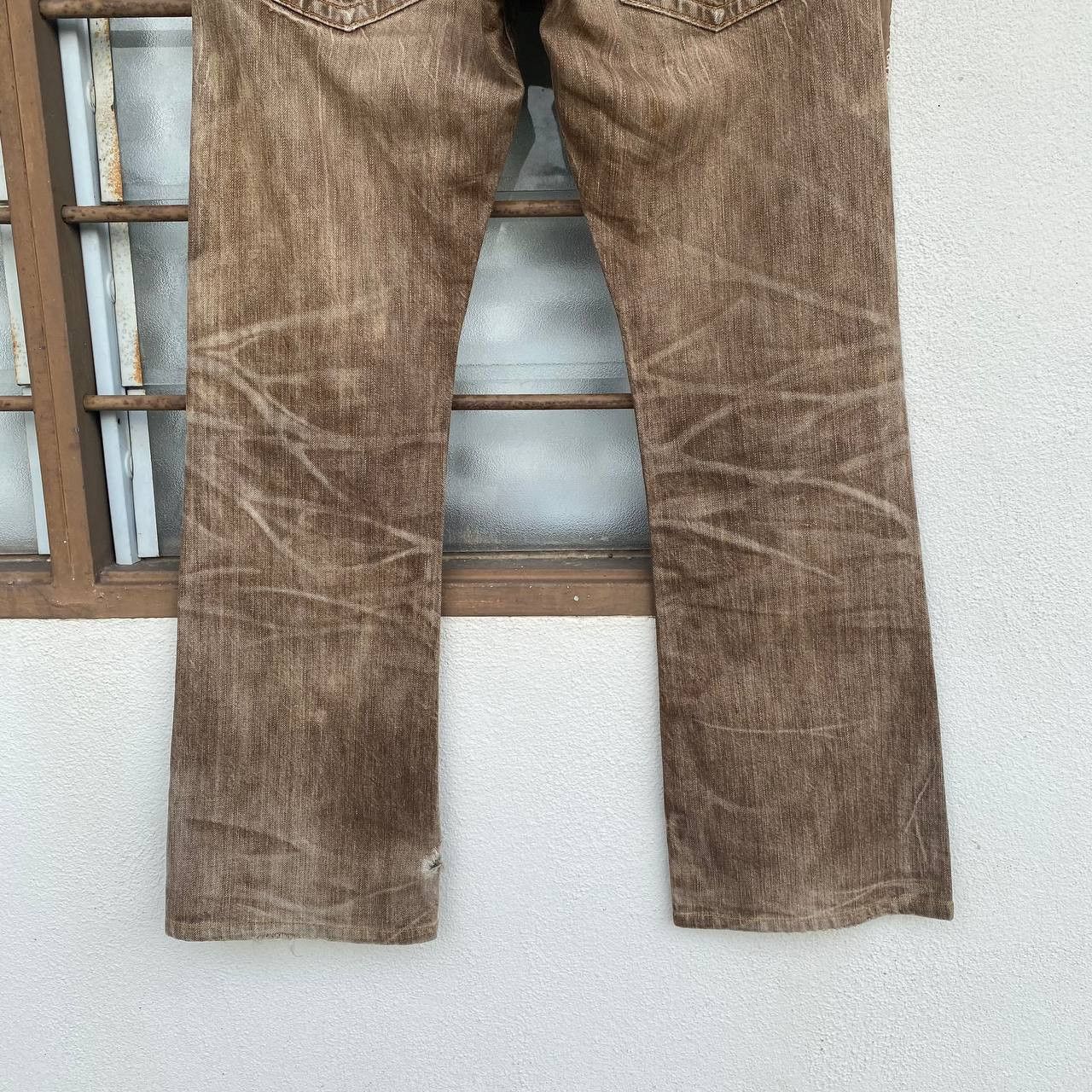 Edwin × Vintage FLARED VINTAGE EDWIN BLUETRIP JAPAN BROWNCLAWMARK DISTRESSED Size US 28 / EU 44 - 9 Thumbnail